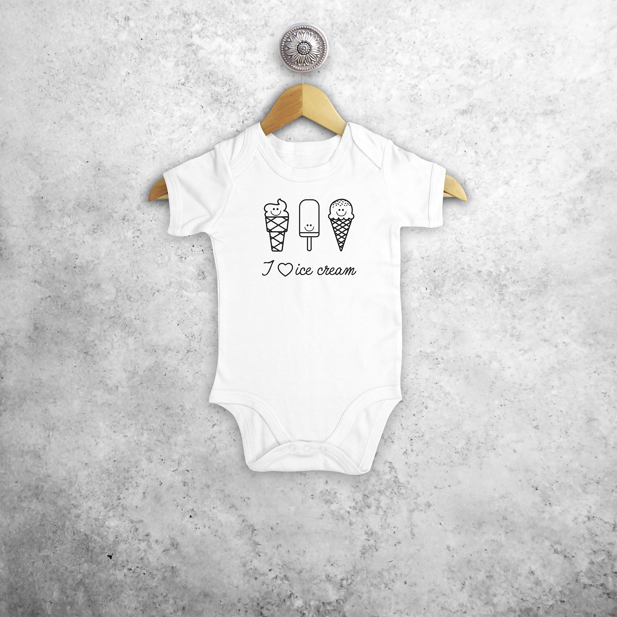 Ice cream baby shortsleeve bodysuit