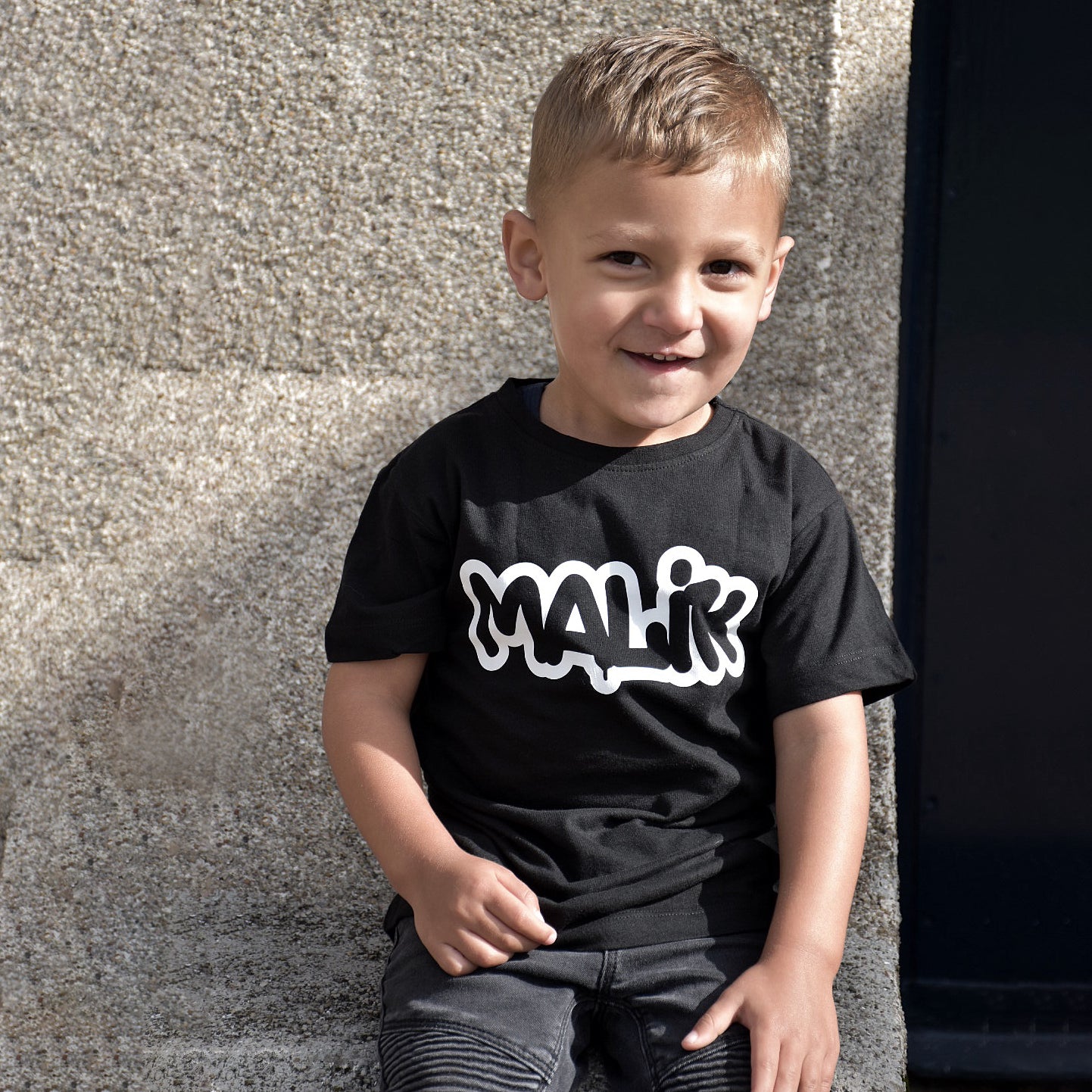 Graffiti kind shirt met korte mouwen