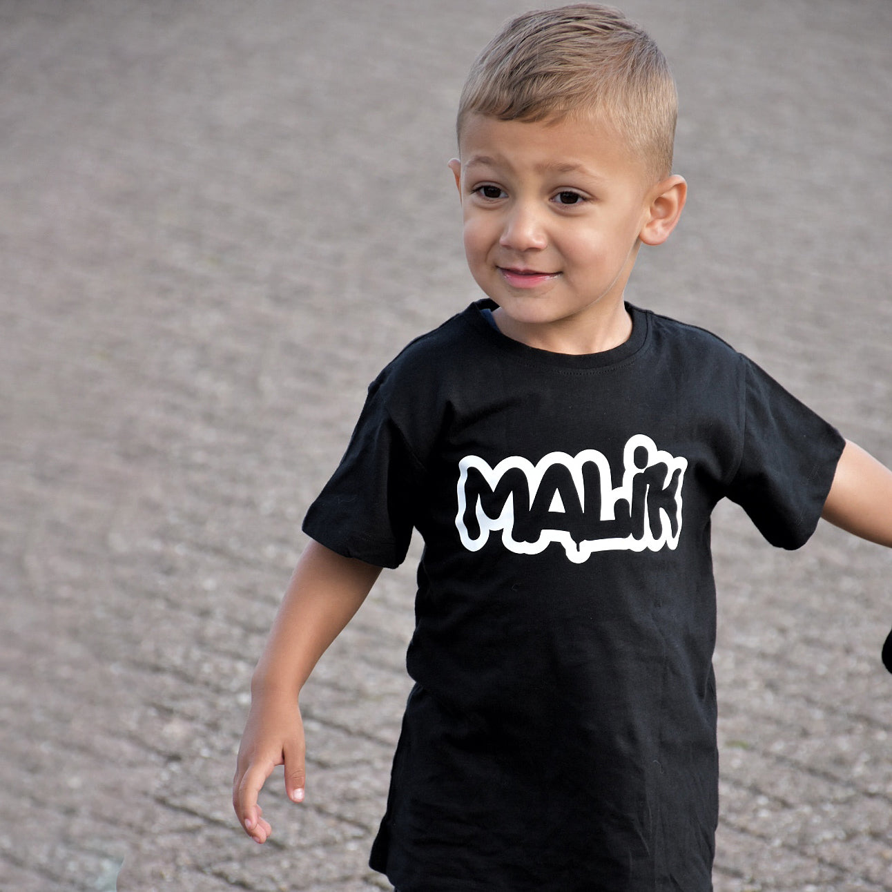 Graffiti kind shirt met korte mouwen