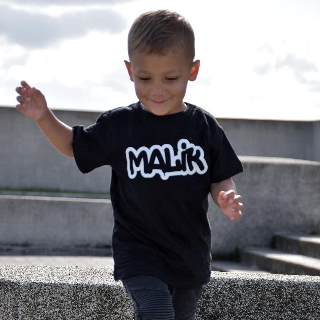 Graffiti kind shirt met korte mouwen