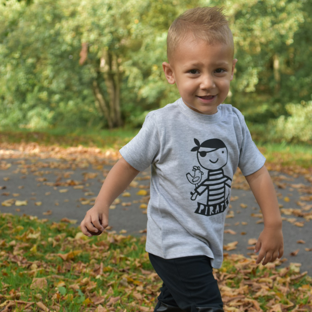 Piraat baby shirt met korte mouwen