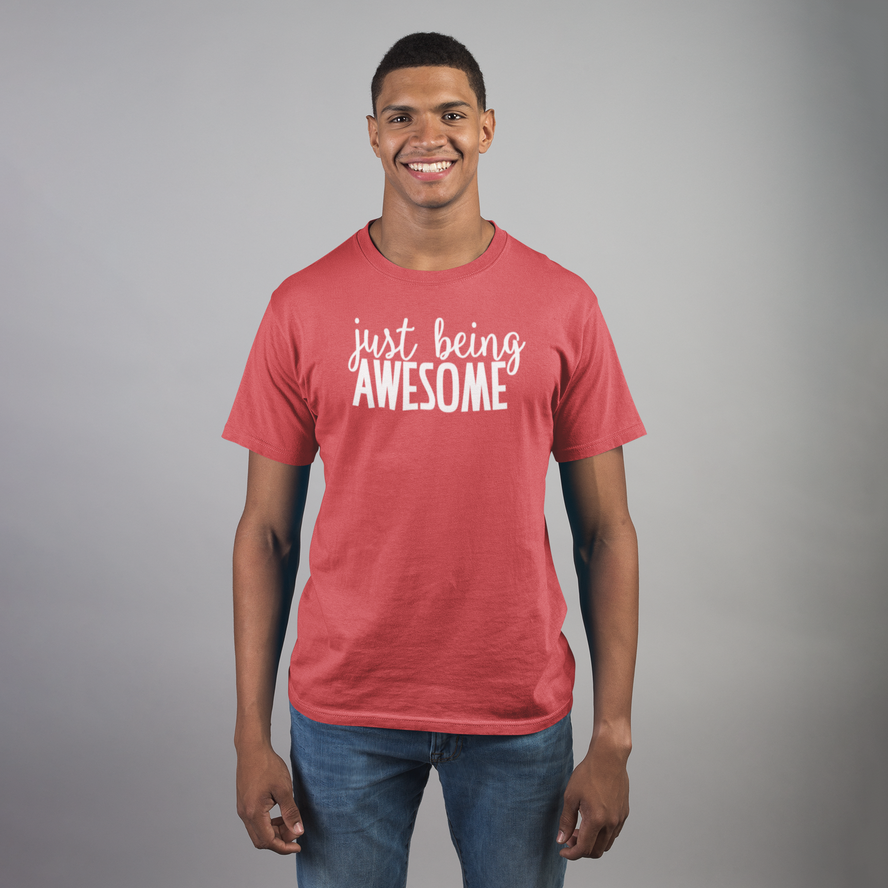 'Just being awesome' volwassene shirt
