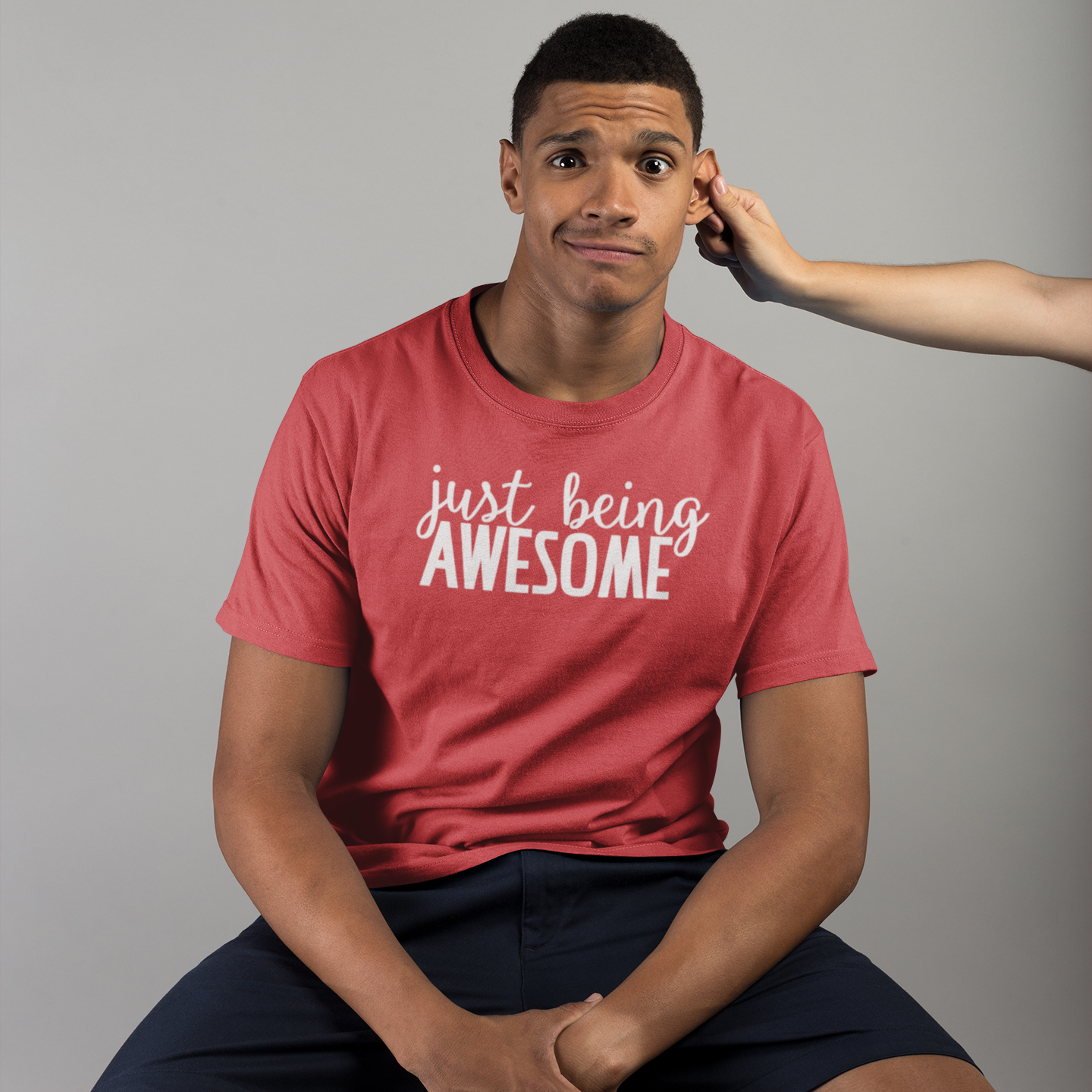 'Just being awesome' volwassene shirt