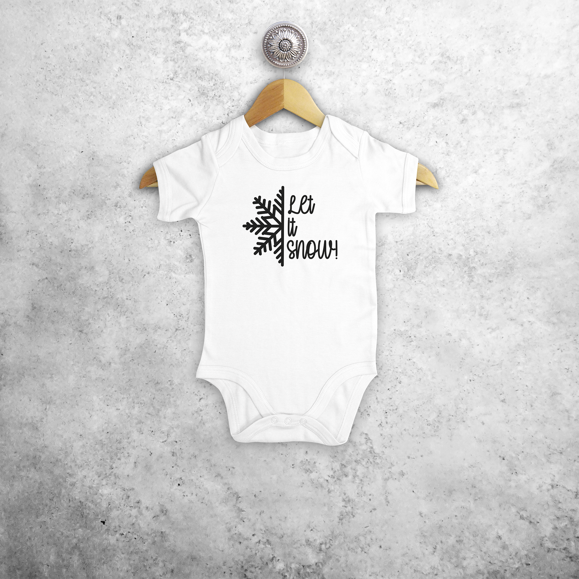 'Let it snow' baby shortsleeve bodysuit