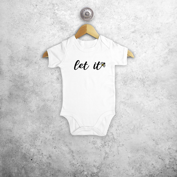 'Let it bee' baby shortsleeve bodysuit