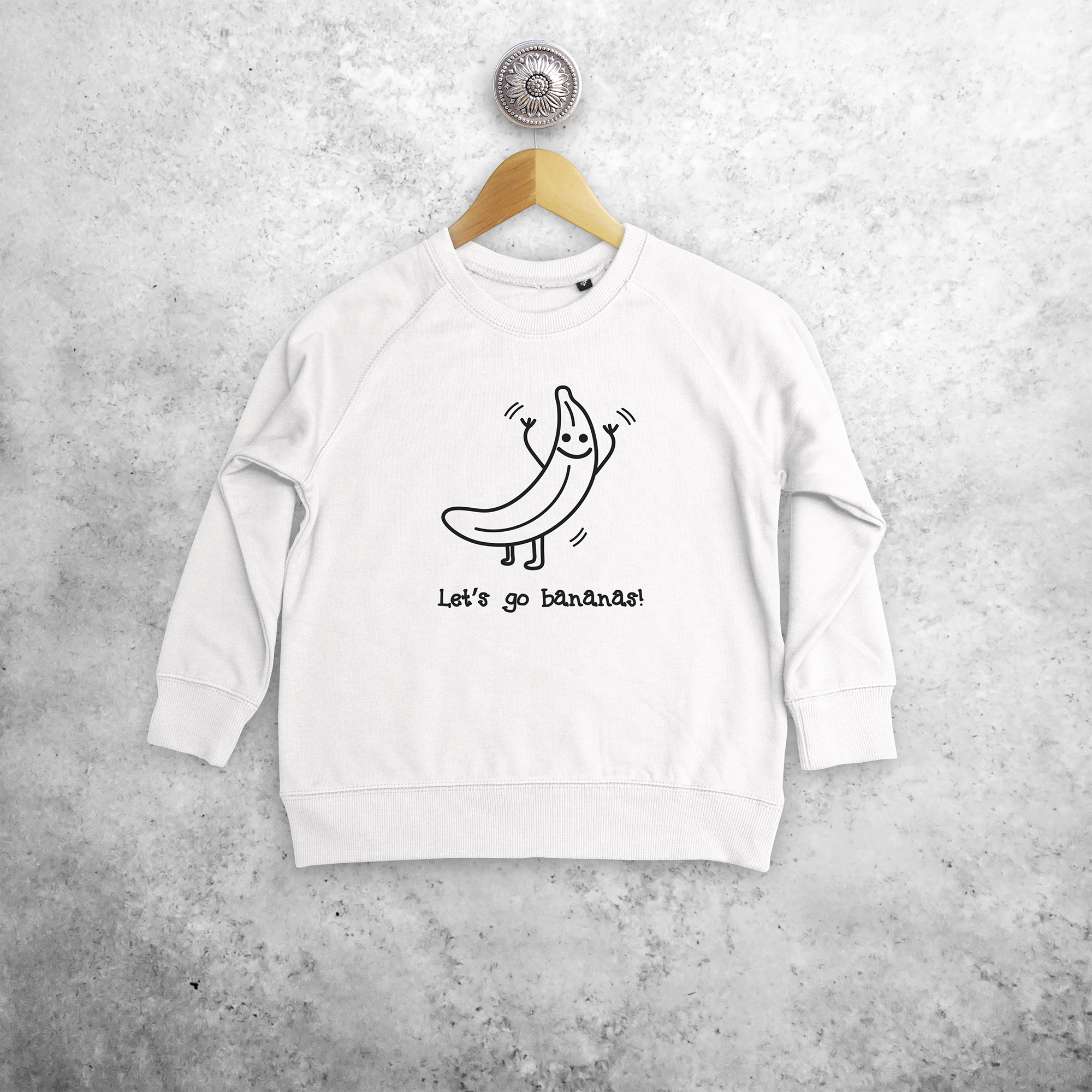 'Let's go bananas' kids sweater