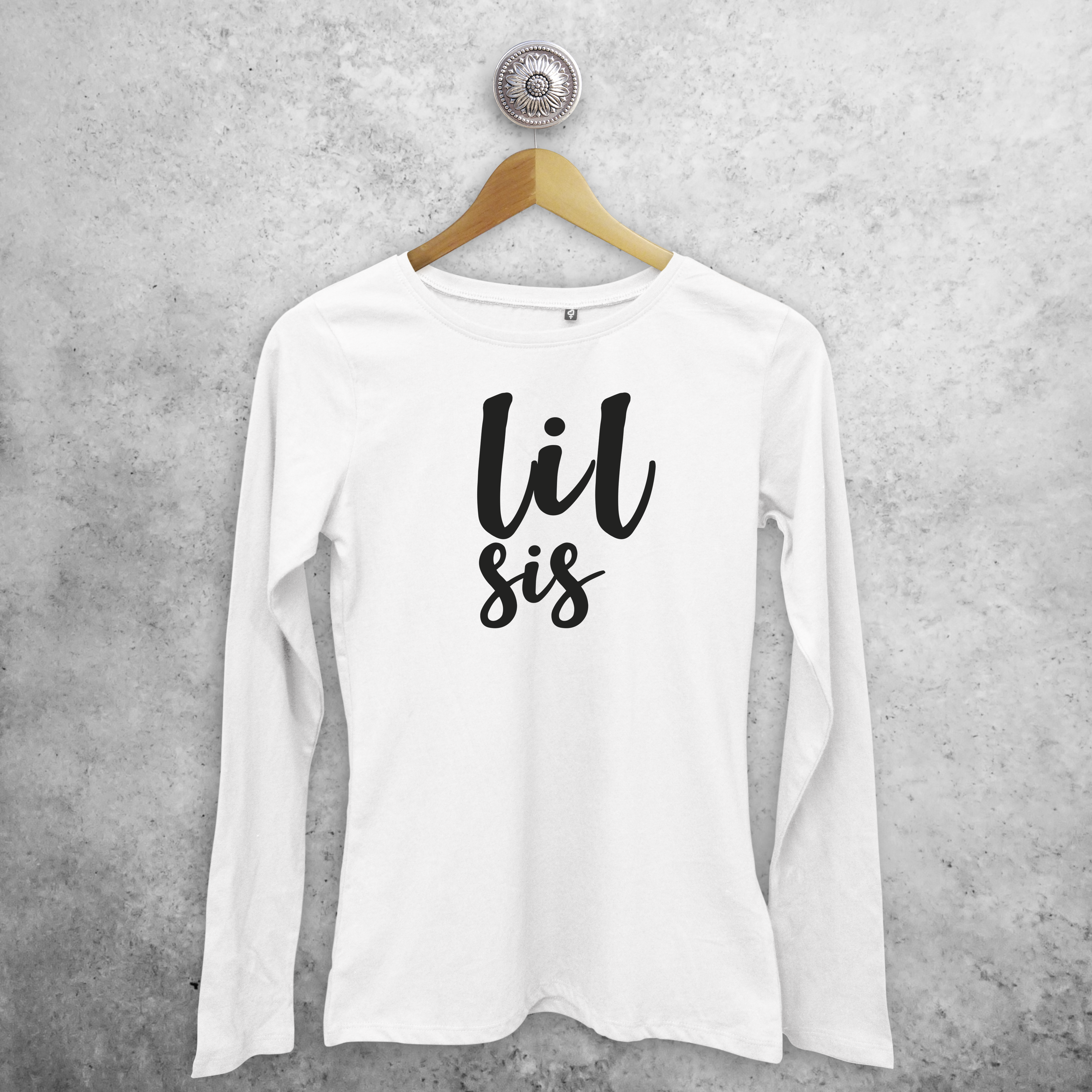 'Lil sis' volwassene shirt met lange mouwen