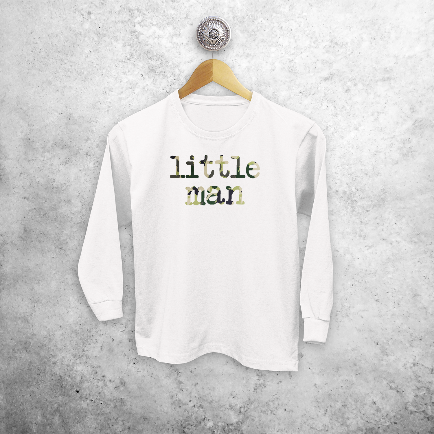 'Little man' kind shirt met lange mouwen