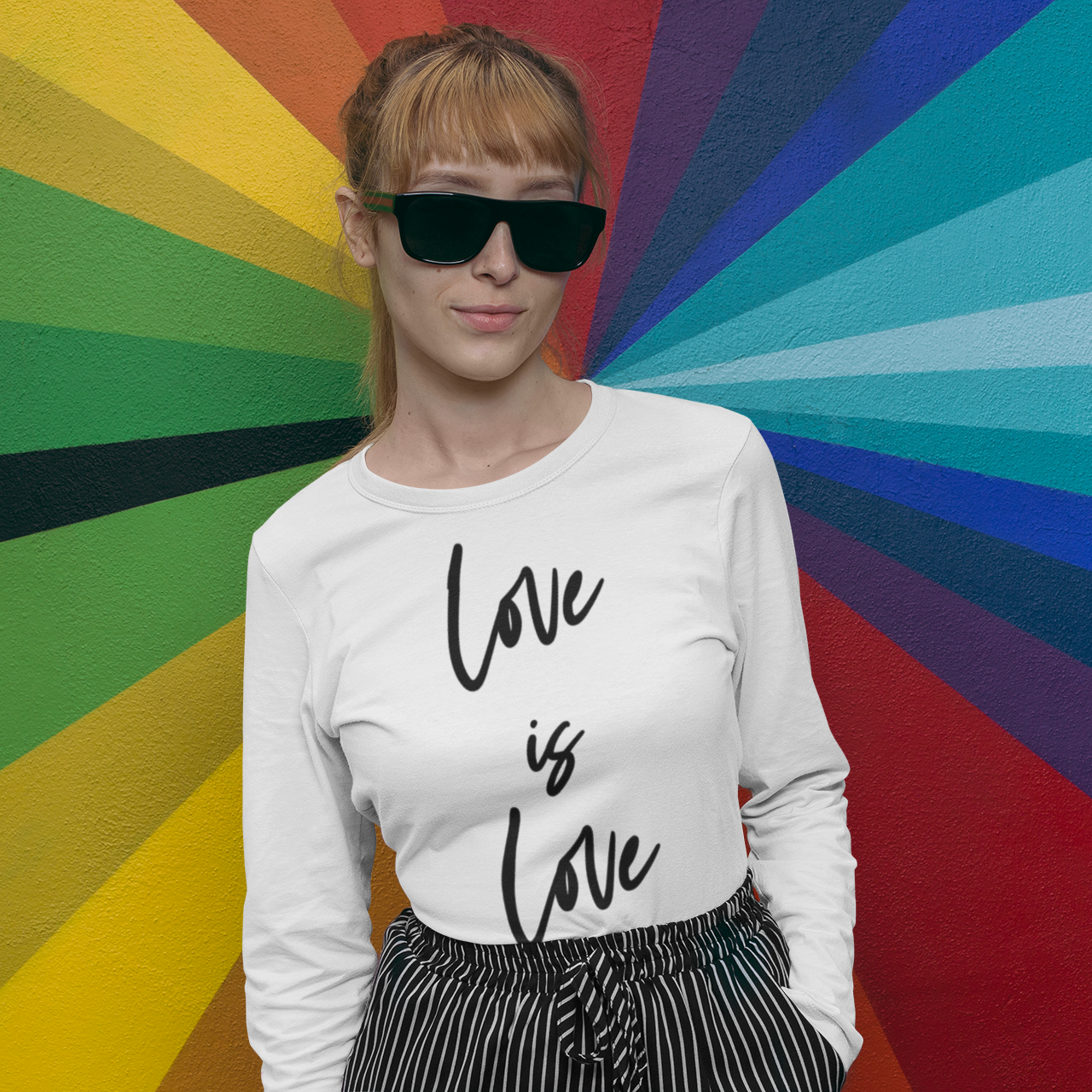'Love is love' volwassene shirt met lange mouwen