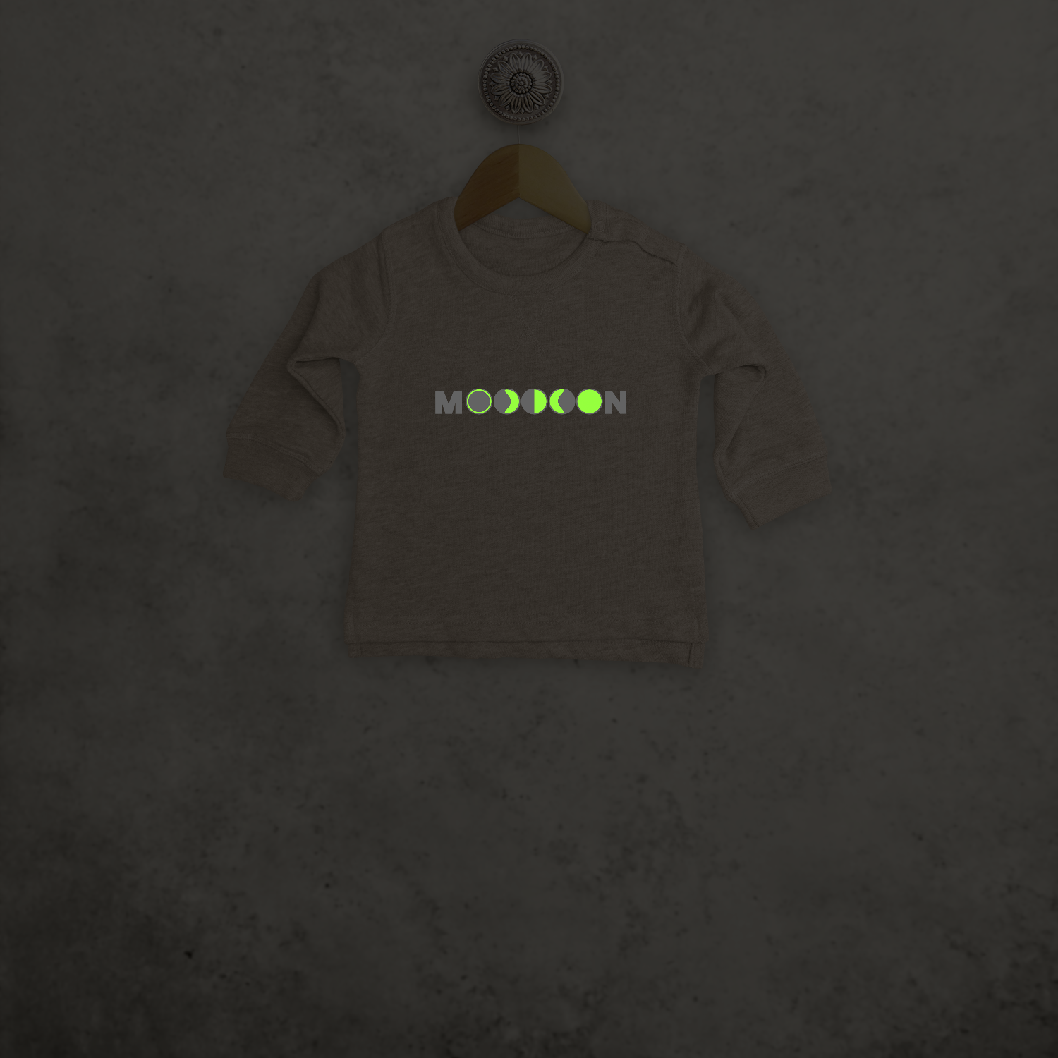 Maan glow in the dark baby trui