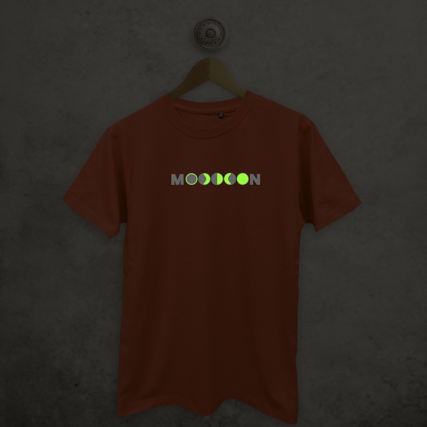 Maan glow in the dark volwassene shirt