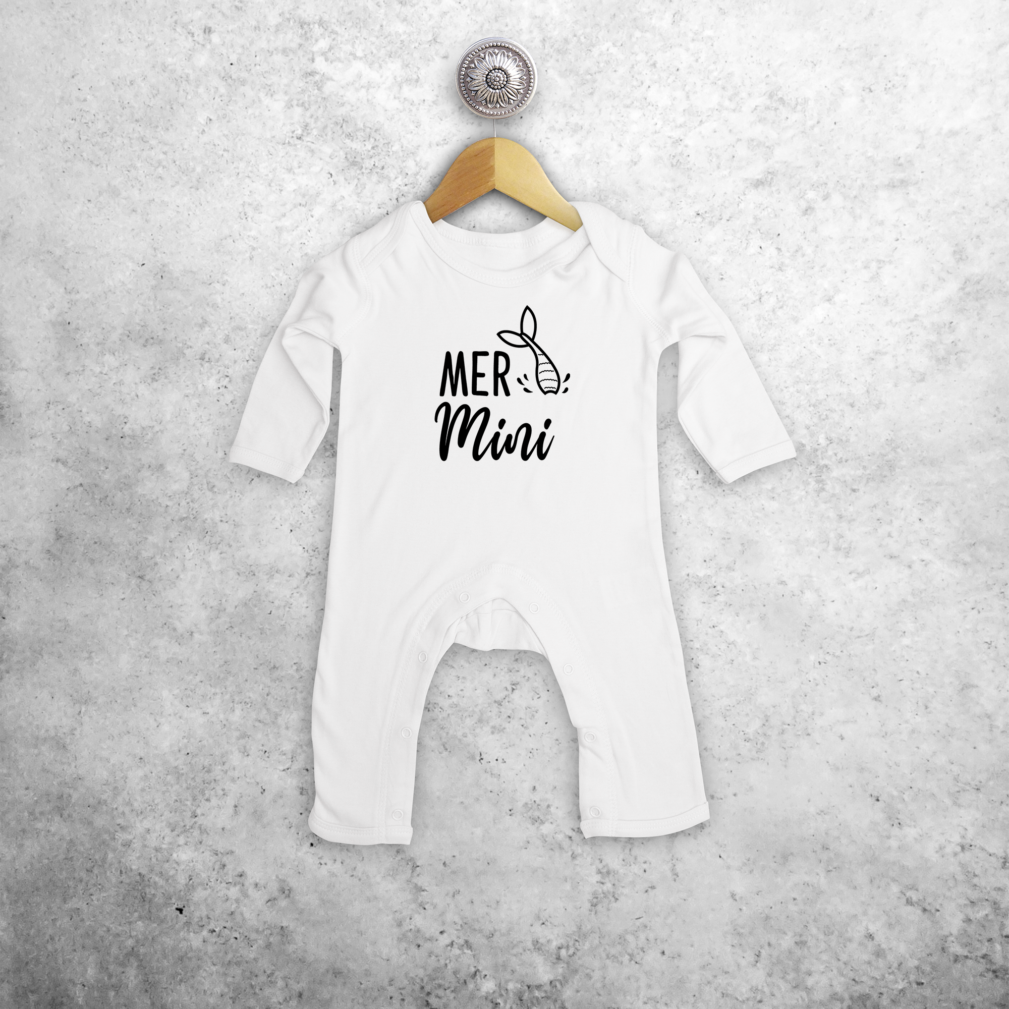 'Mer-mini' baby romper met lange mouwen