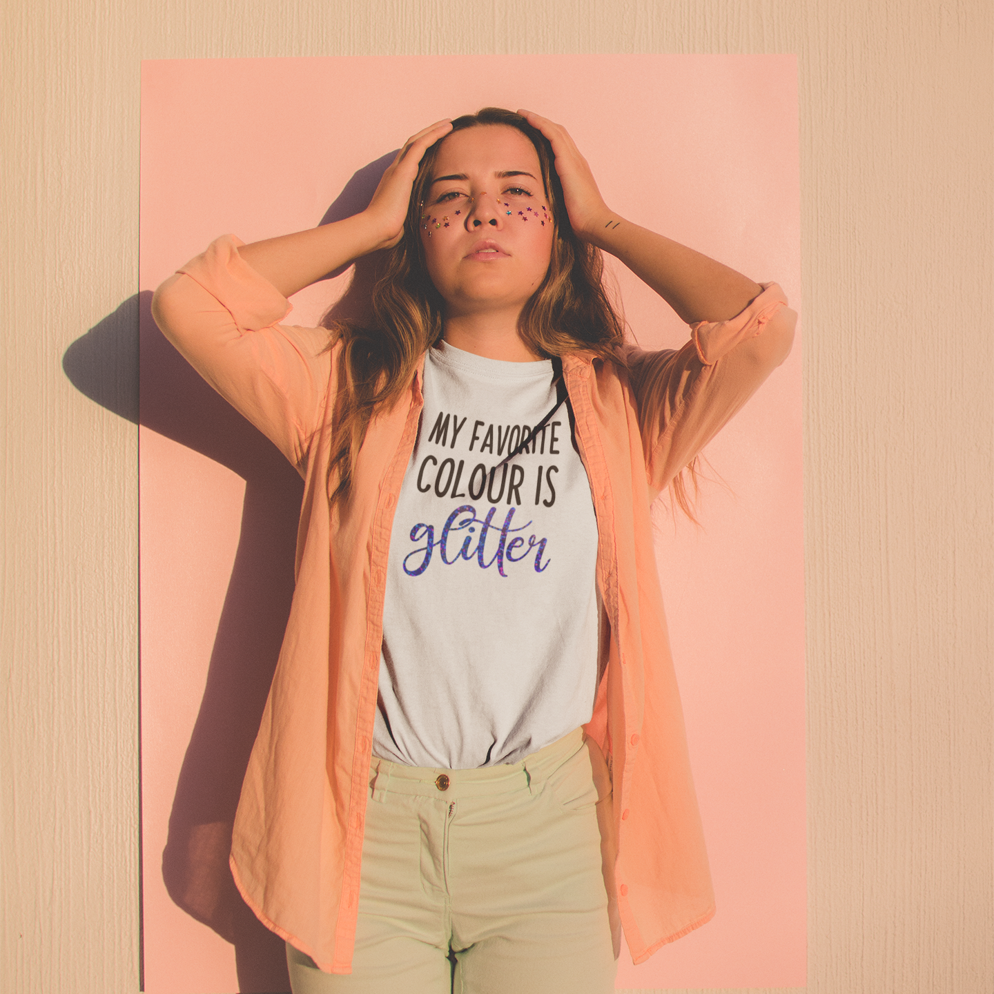 'My favorite colour is glitter' volwassene shirt