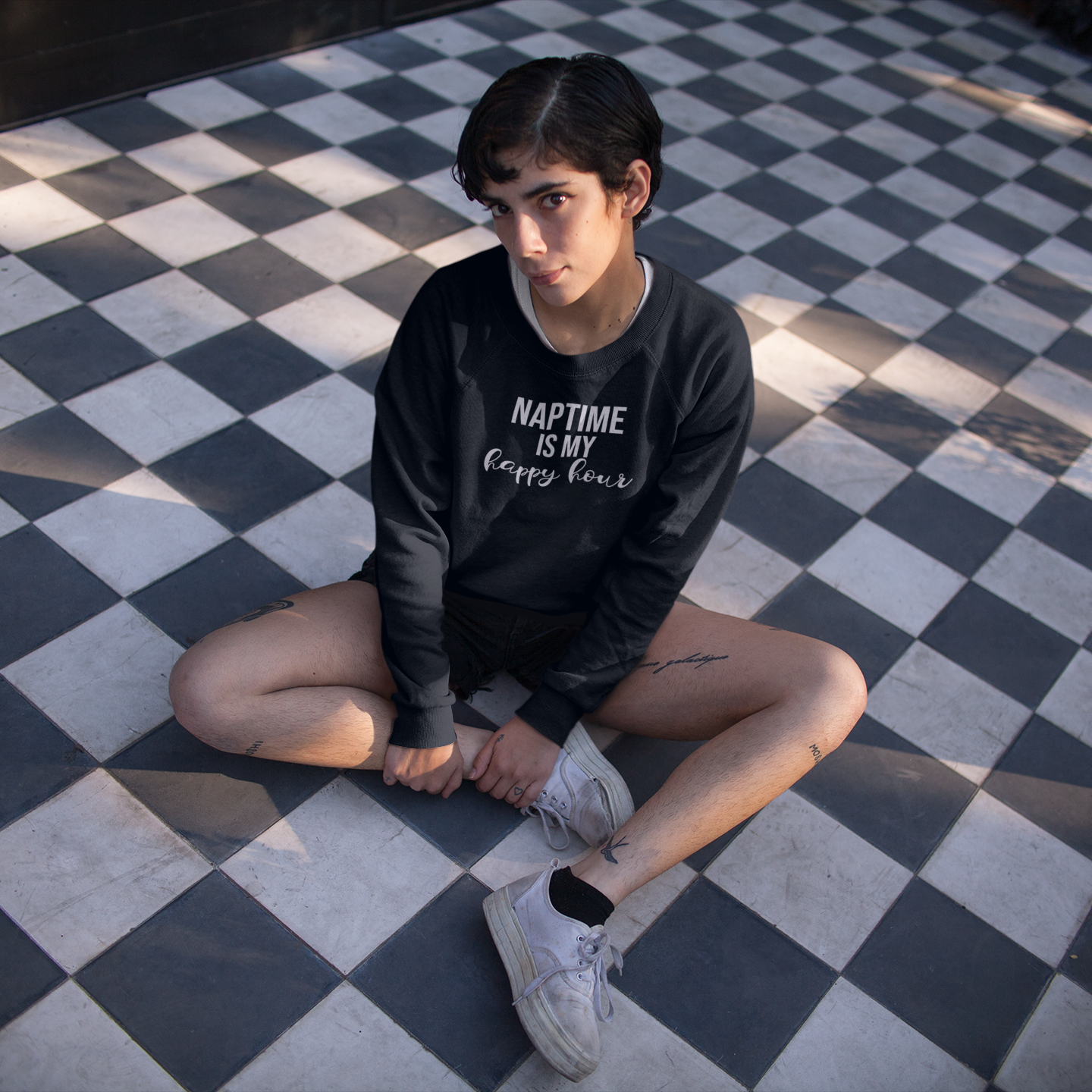 'Naptime is my happy hour' sweater