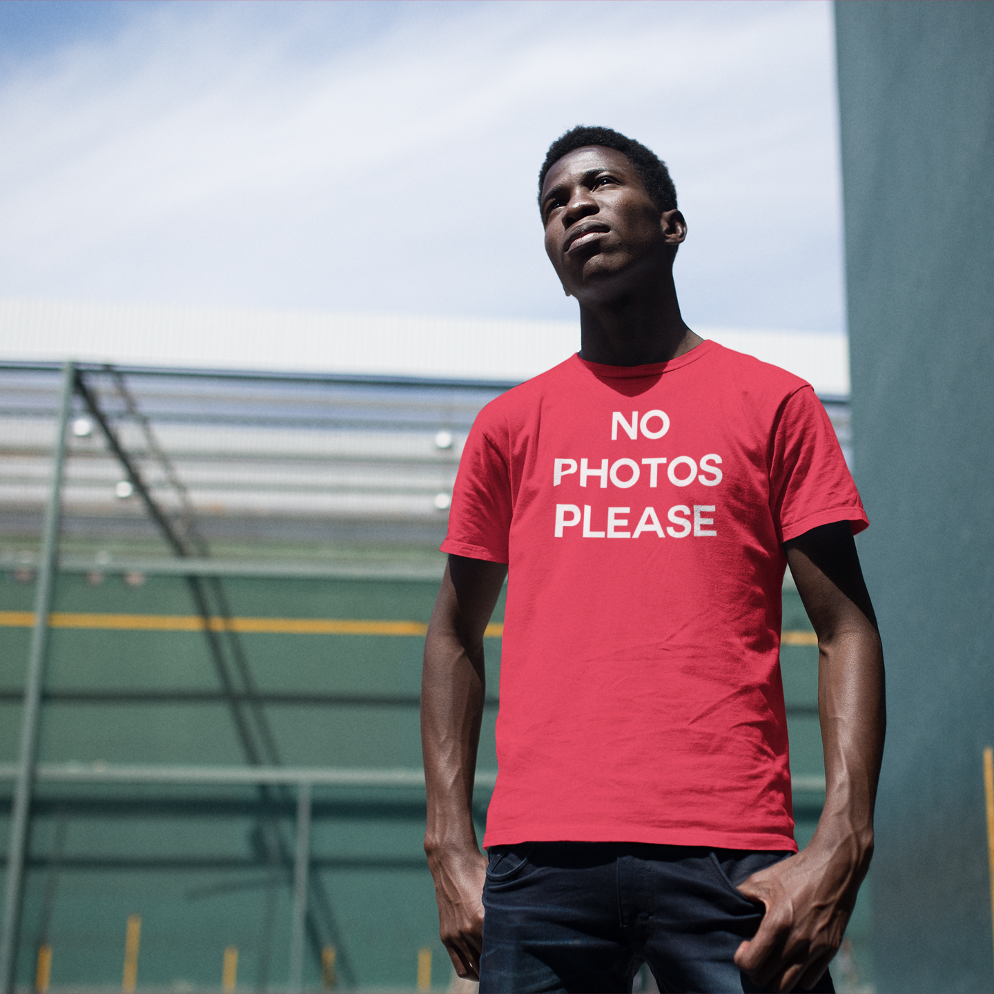 'No photos please' volwassene shirt