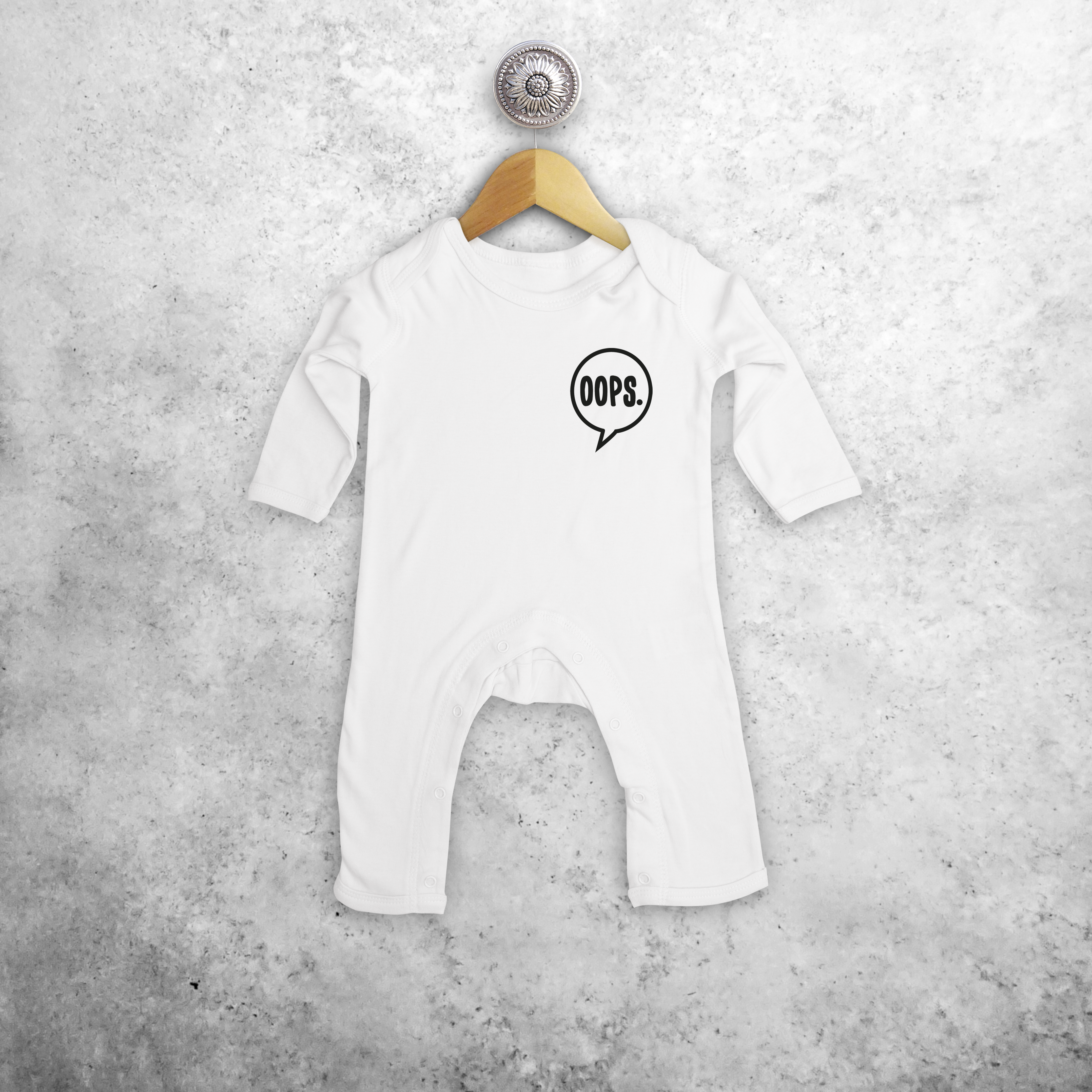 Oops.' baby romper met lange mouwen