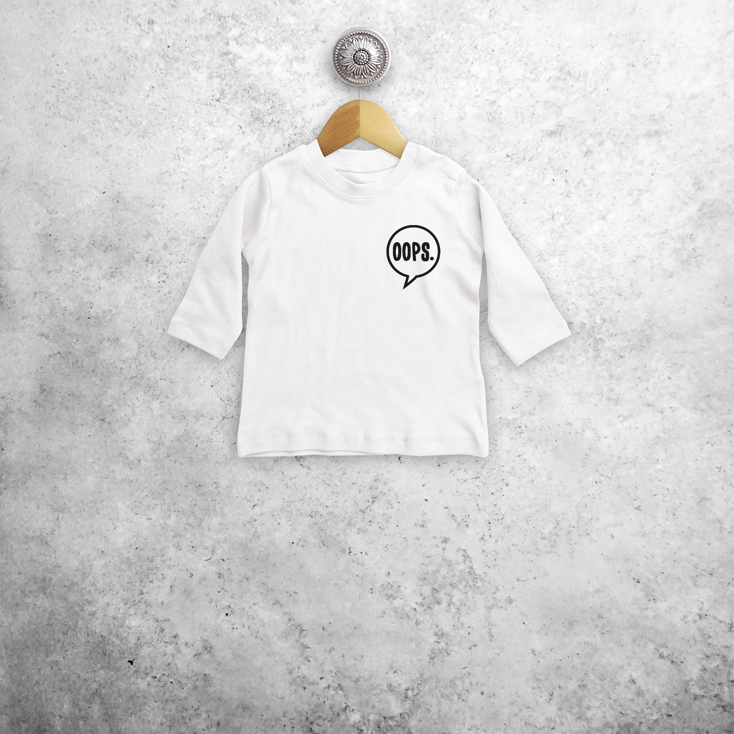 Oops.' baby shirt met lange mouwen
