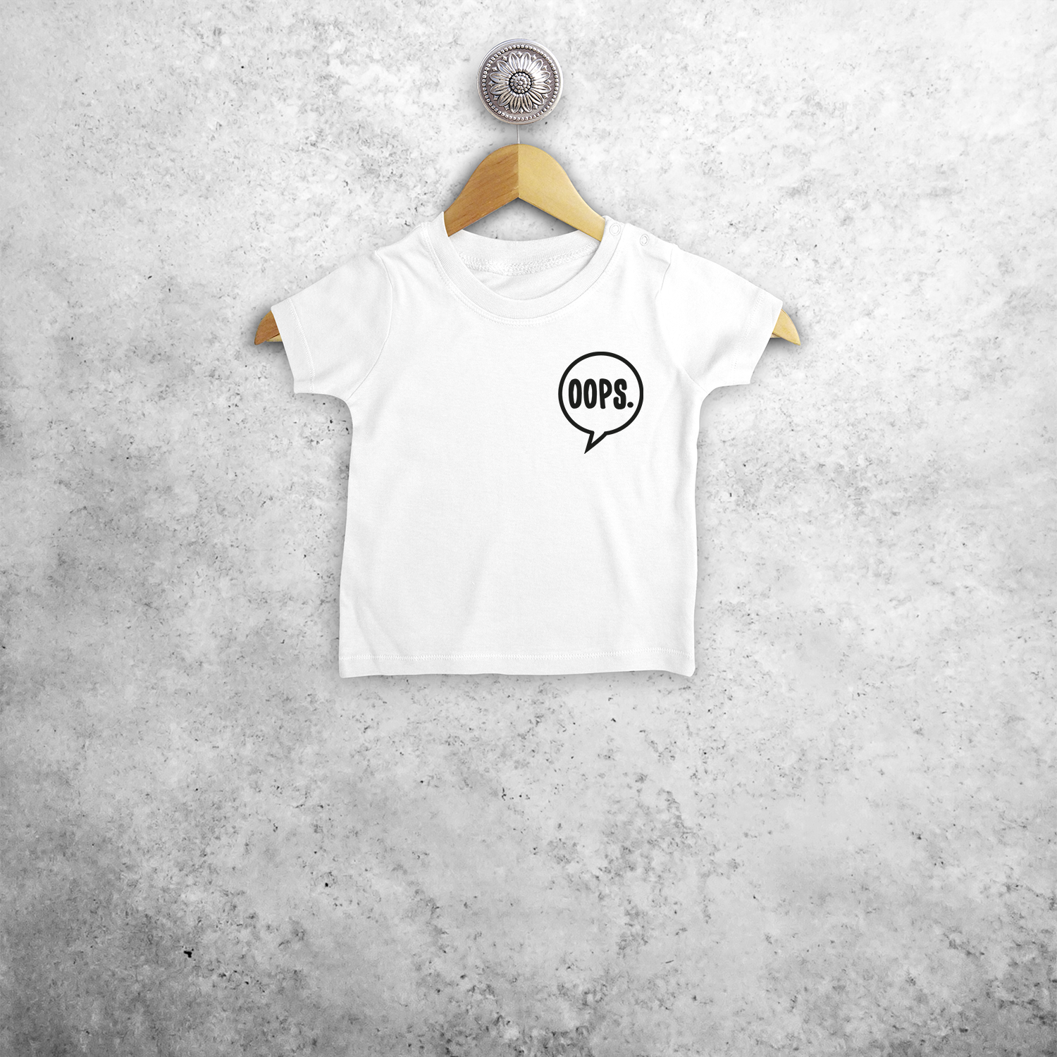 Oops.' baby shirt met korte mouwen