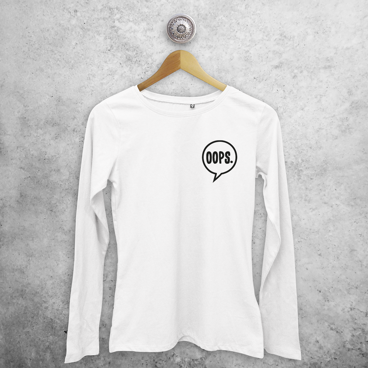 Oops.' volwassene shirt met lange mouwen