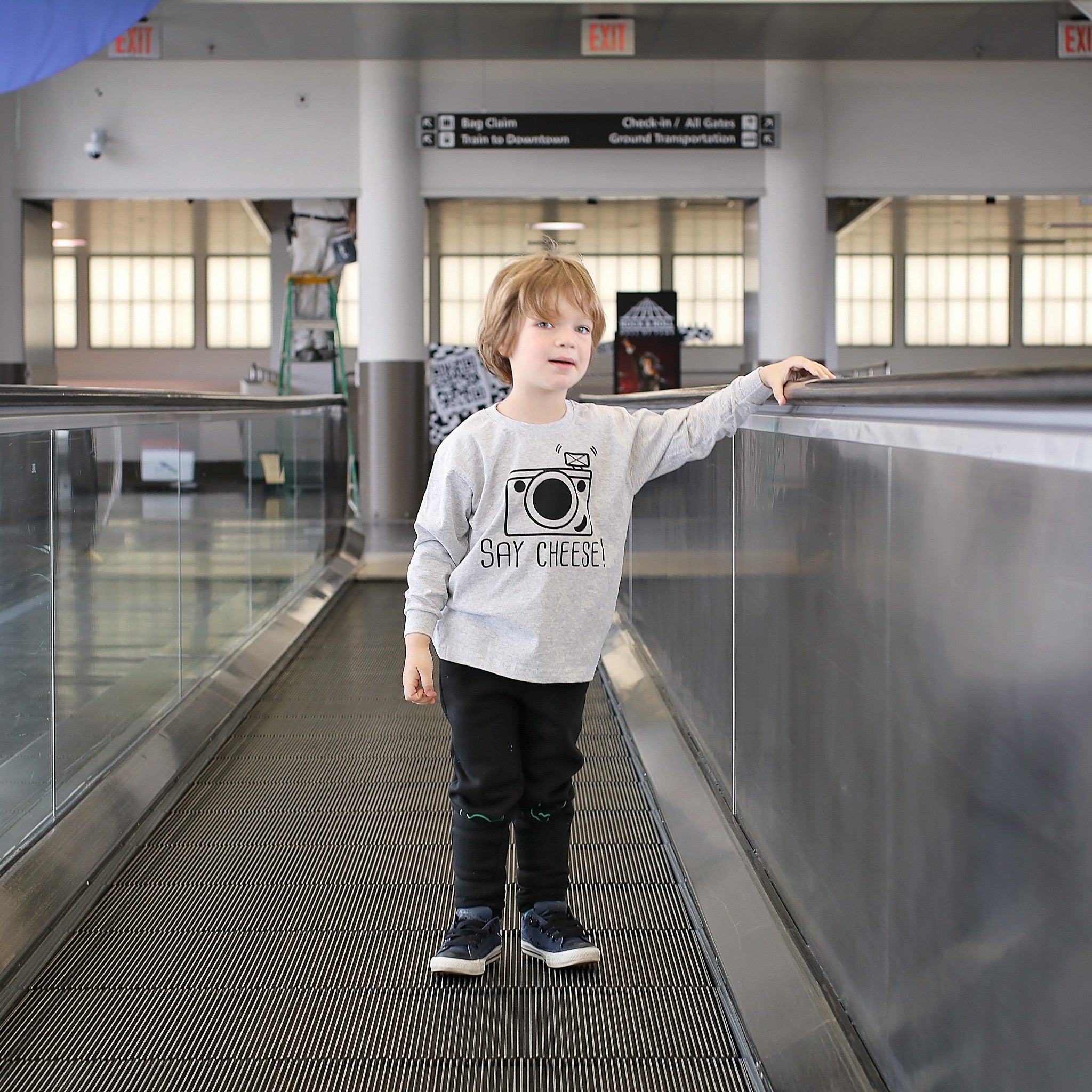 'Say cheese' kind shirt met lange mouwen