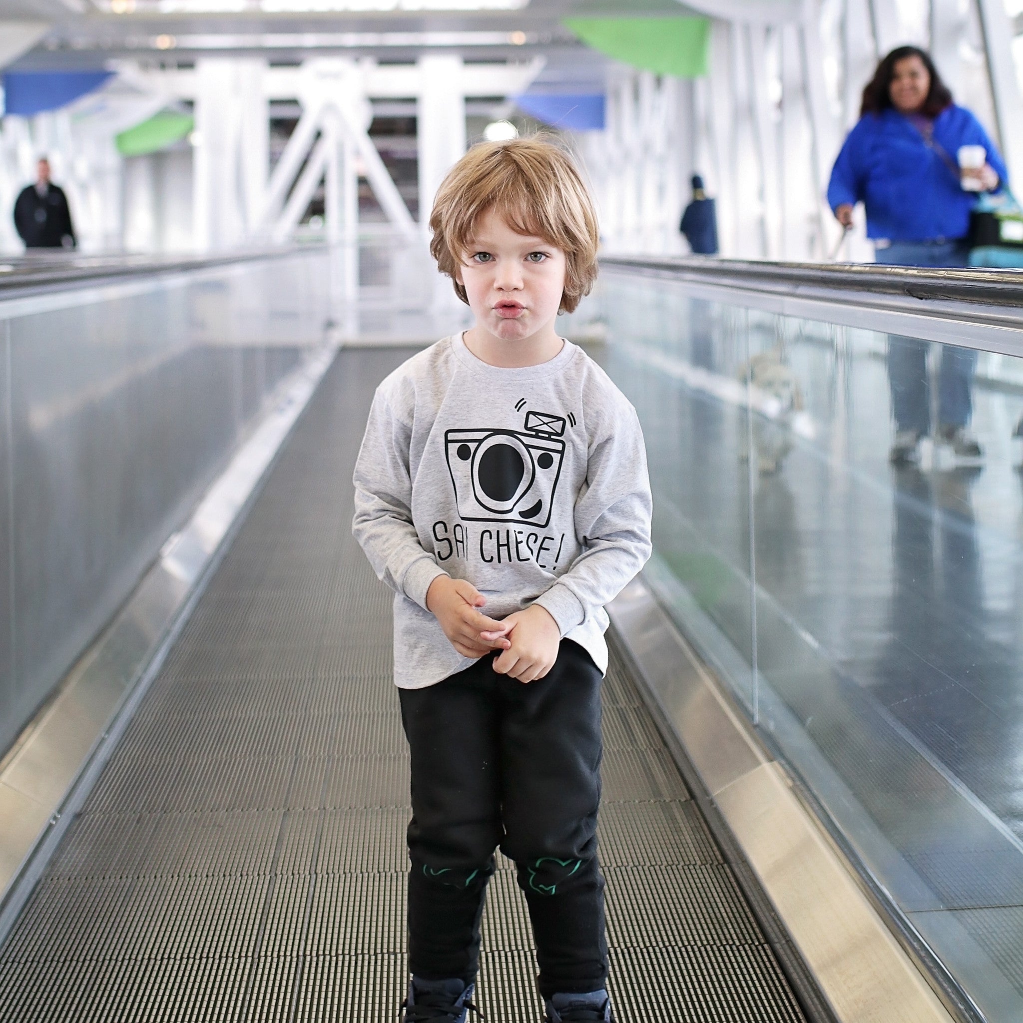 'Say cheese' kind shirt met lange mouwen