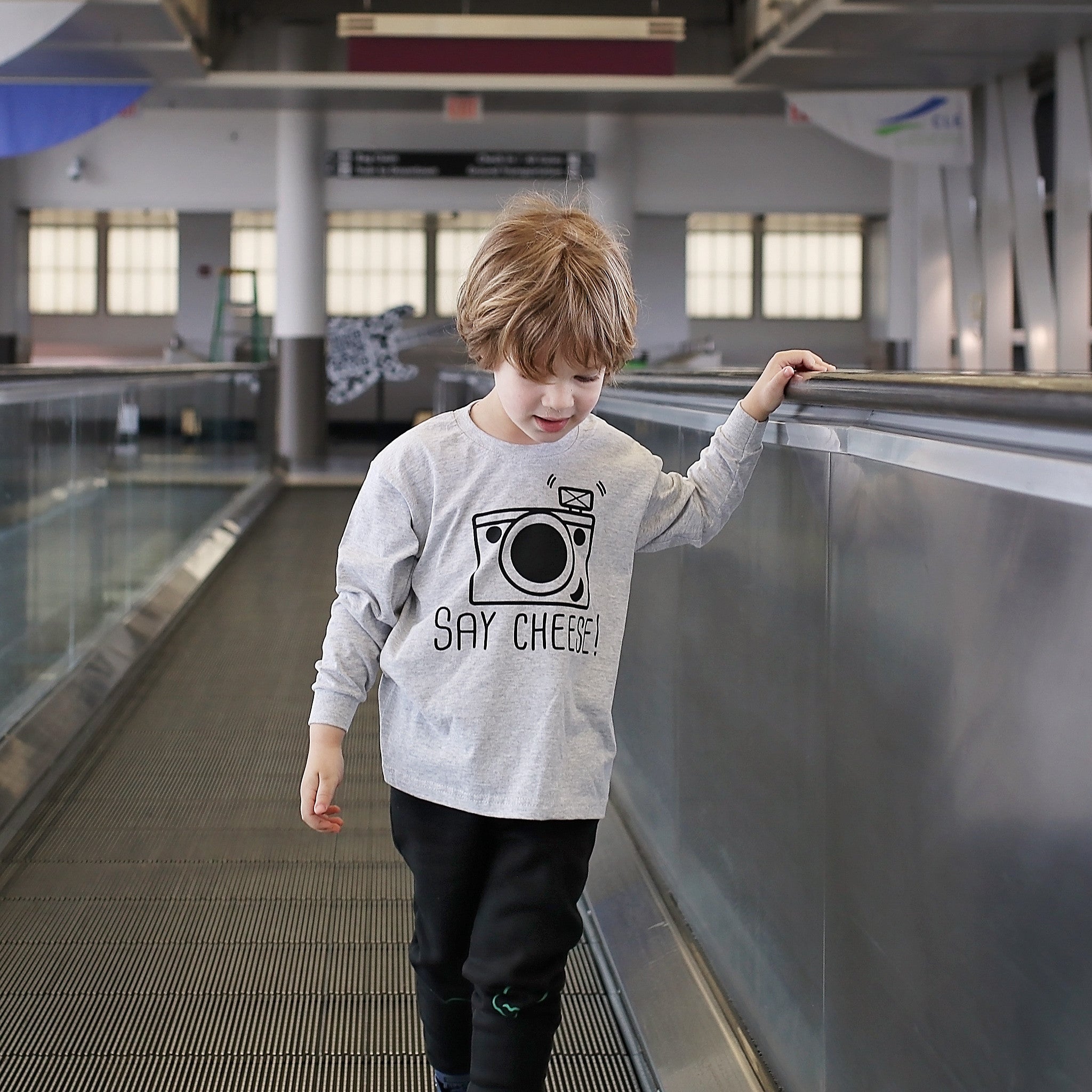 'Say cheese' kind shirt met lange mouwen