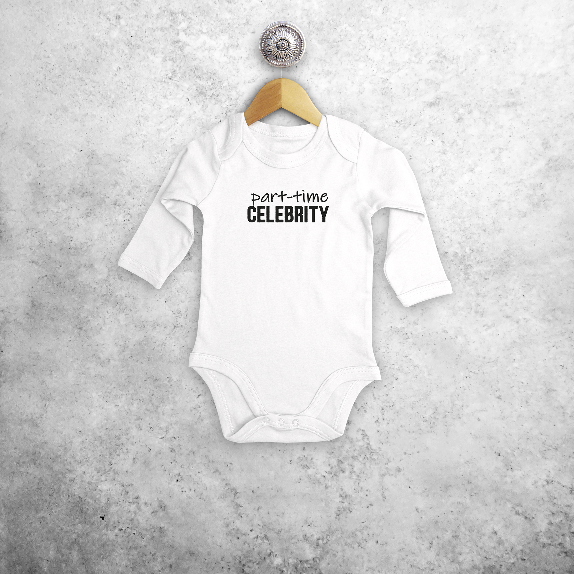 'Part-time celebrity' baby longsleeve bodysuit