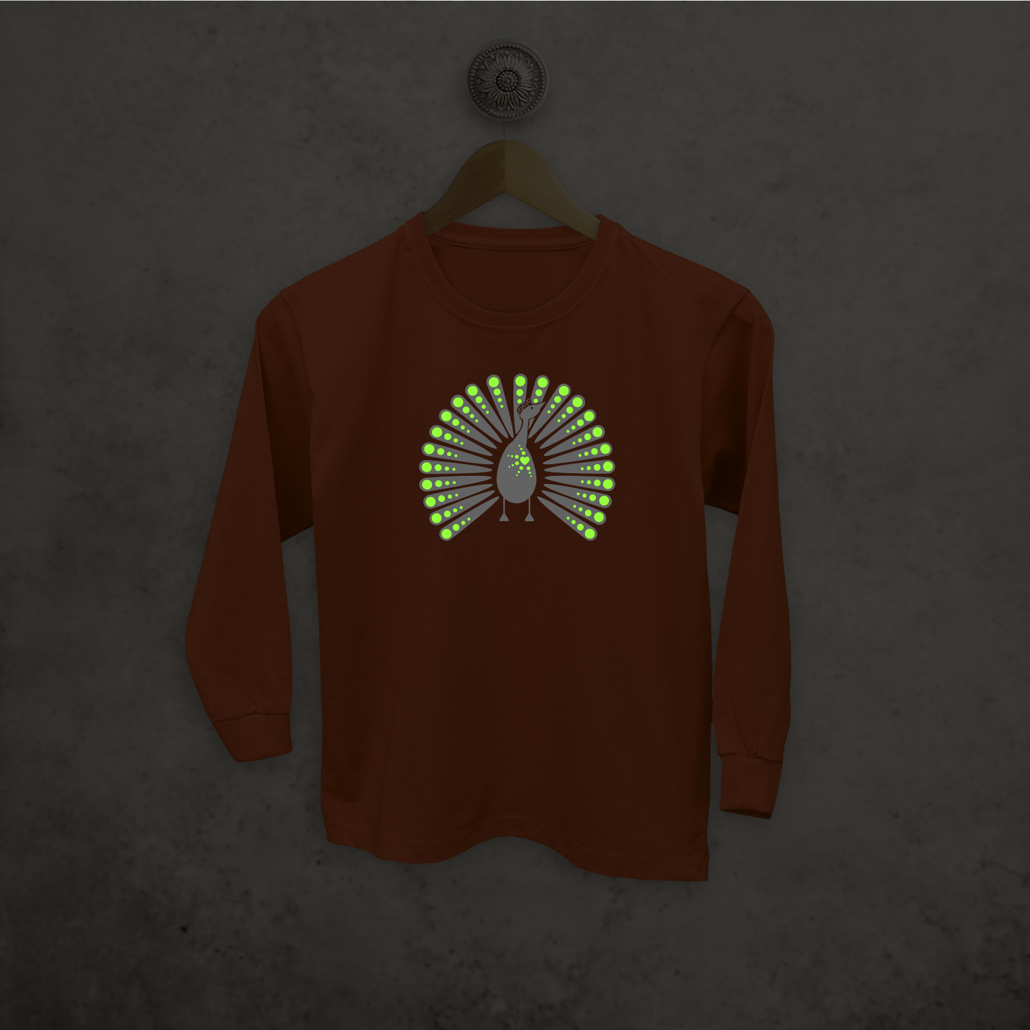 Pauw glow in the dark kind shirt met lange mouwen