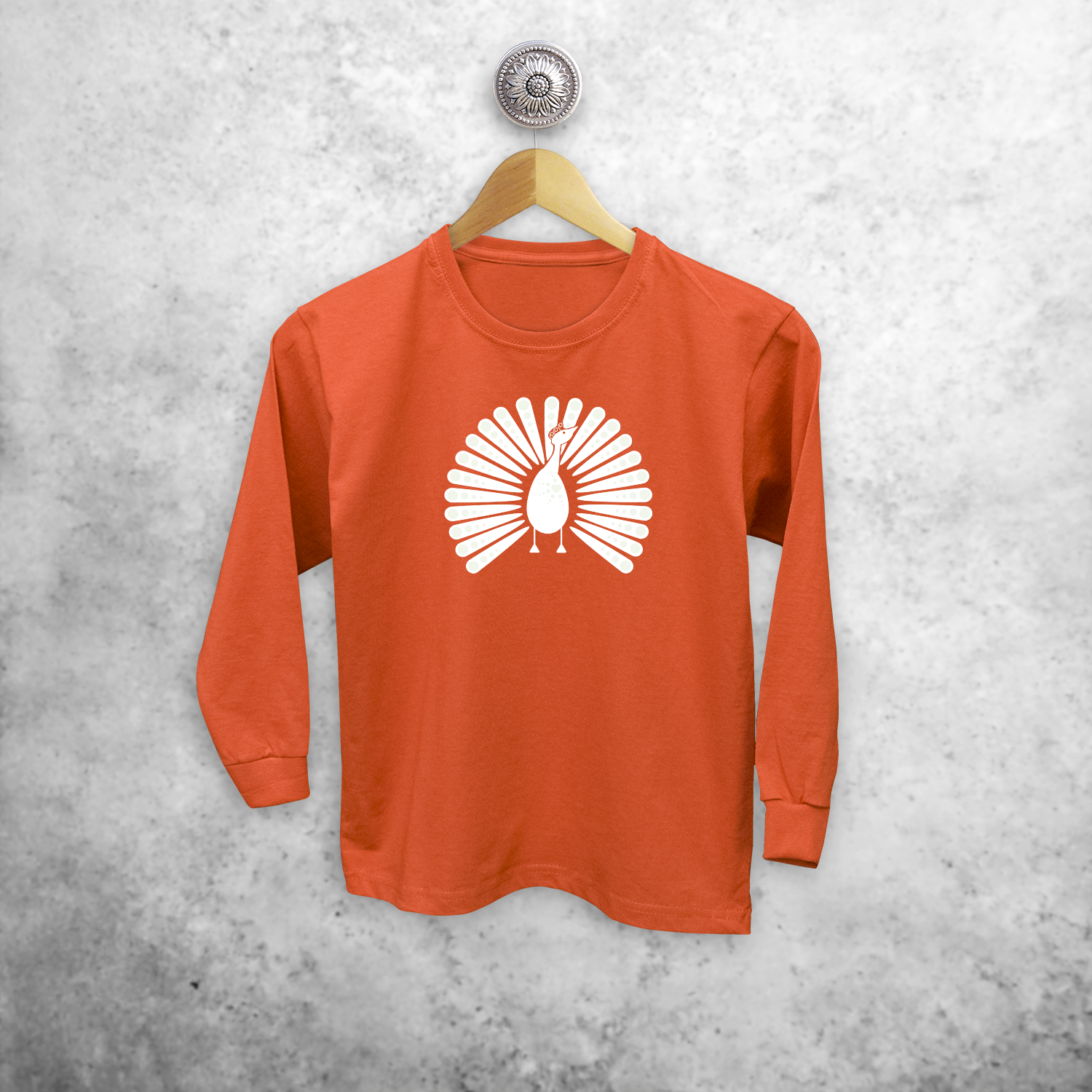 Pauw glow in the dark kind shirt met lange mouwen