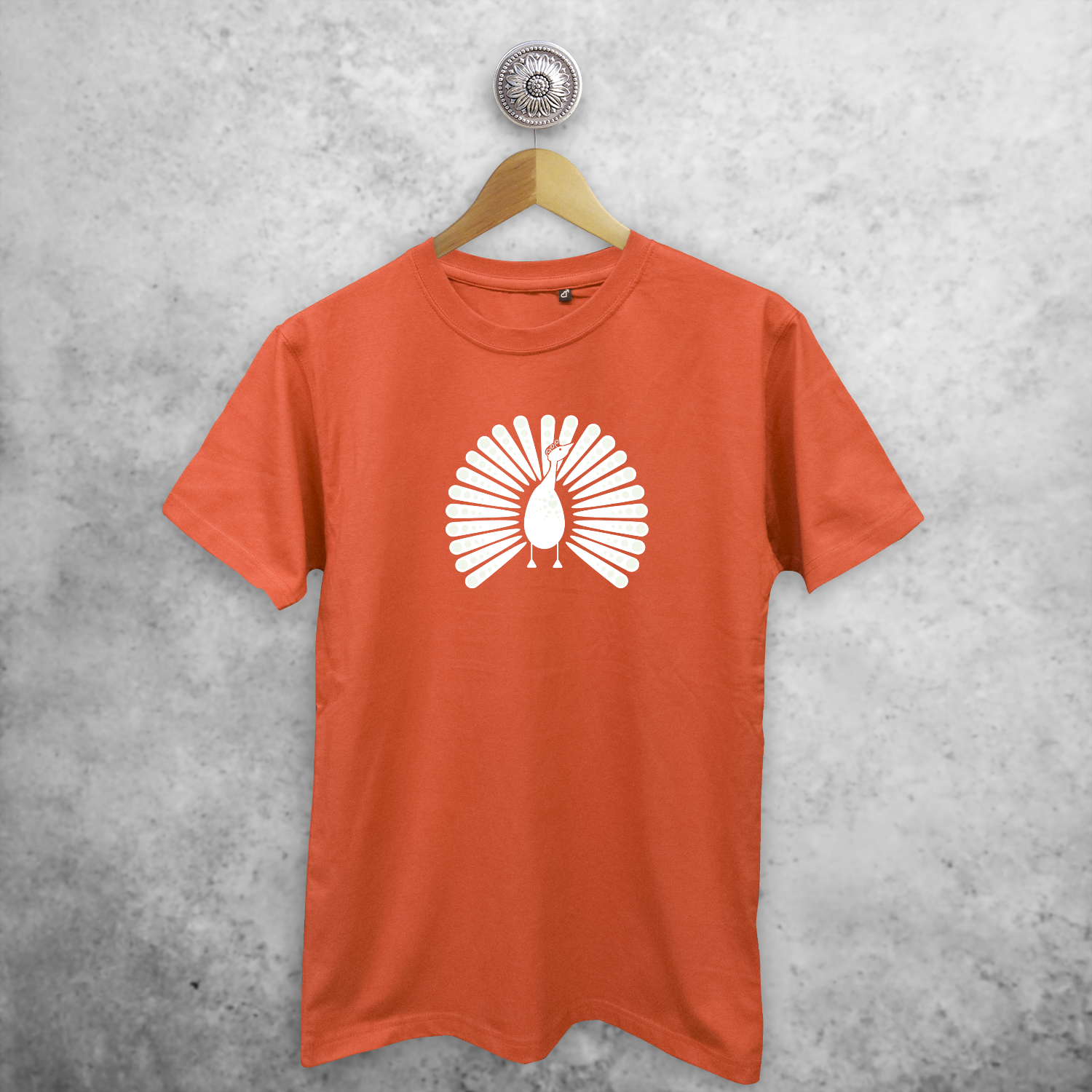 Pauw glow in the dark volwassene shirt