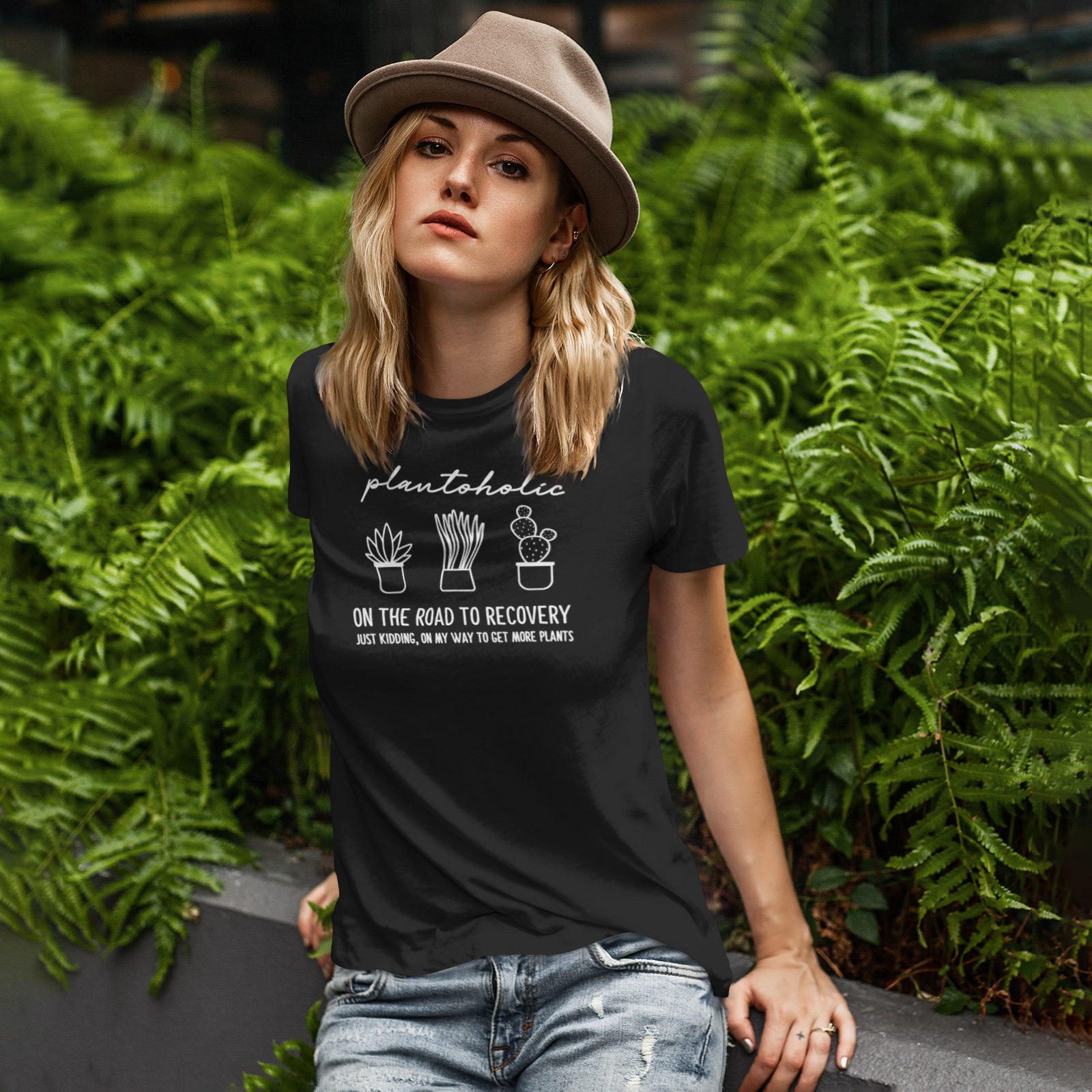 Plantoholic' volwassene shirt