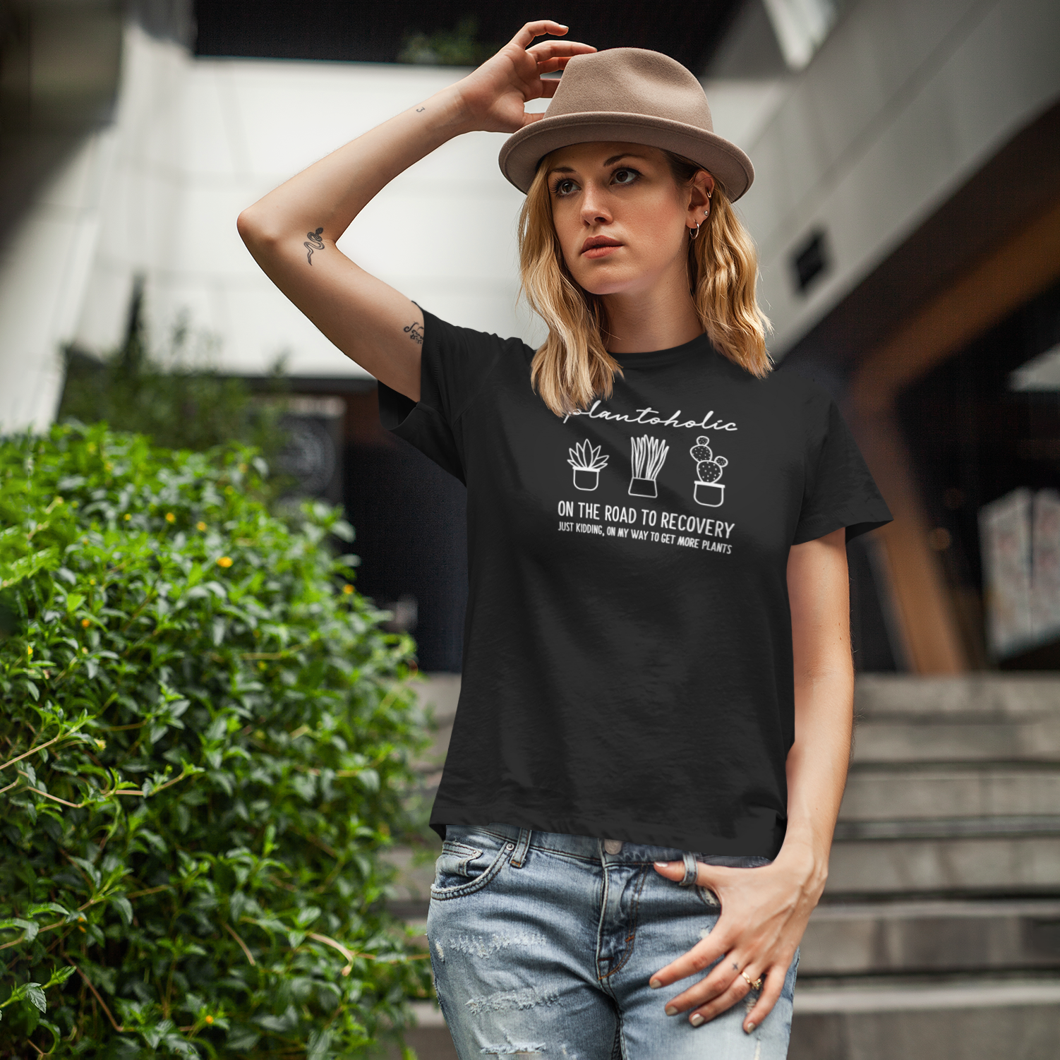 Plantoholic' volwassene shirt