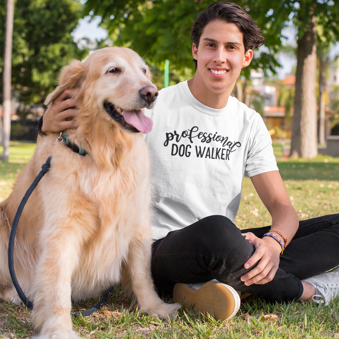 'Professional dog walker' volwassene shirt