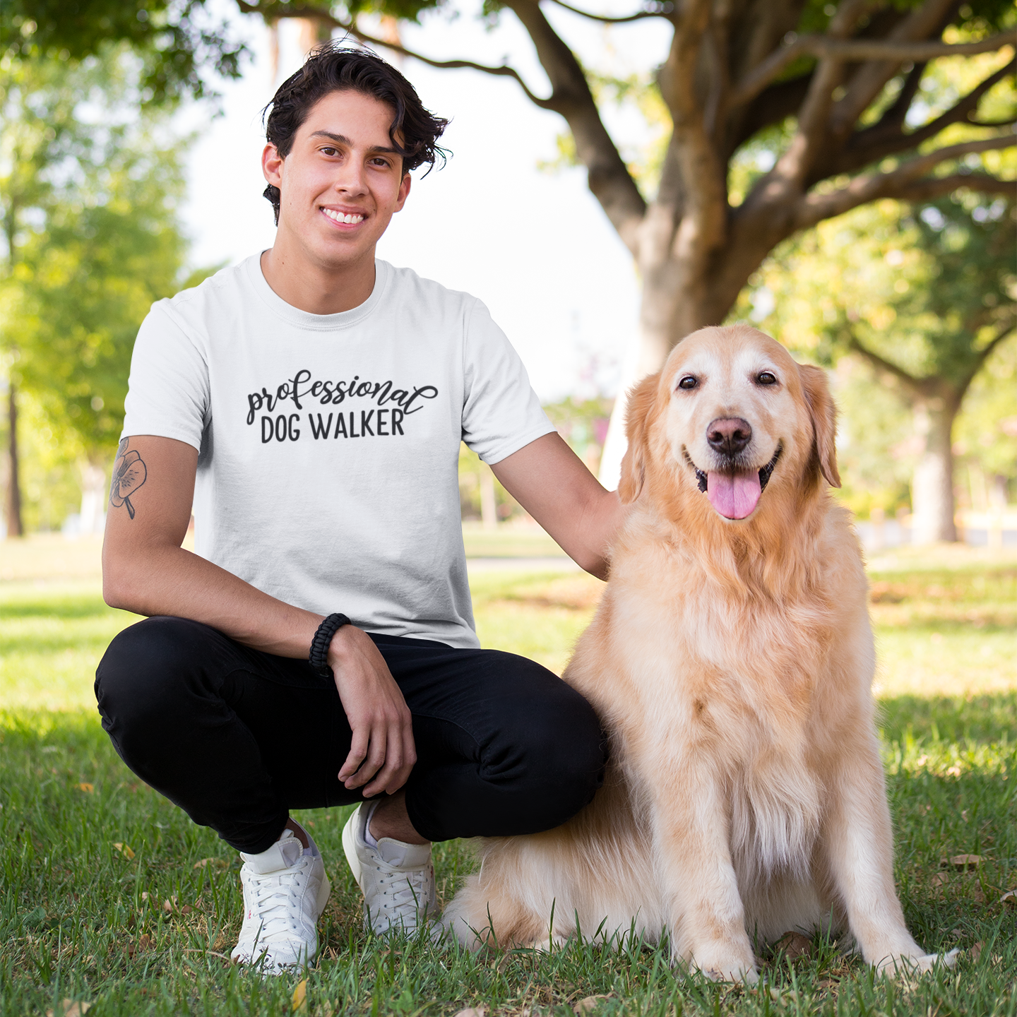 'Professional dog walker' volwassene shirt