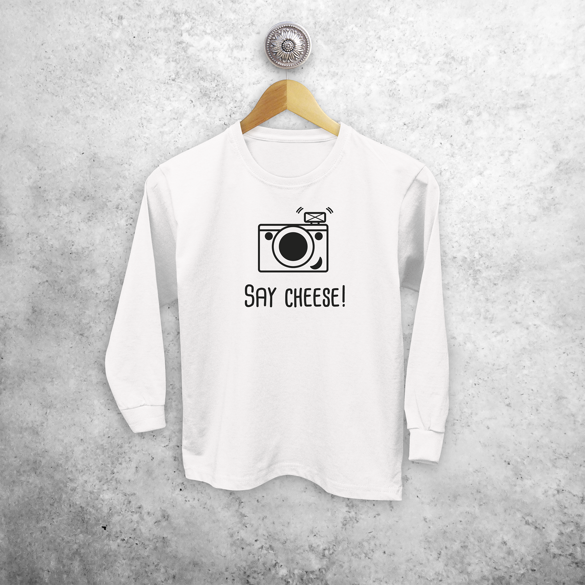 'Say cheese' kind shirt met lange mouwen