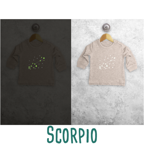 Star sign glow in the dark baby sweater