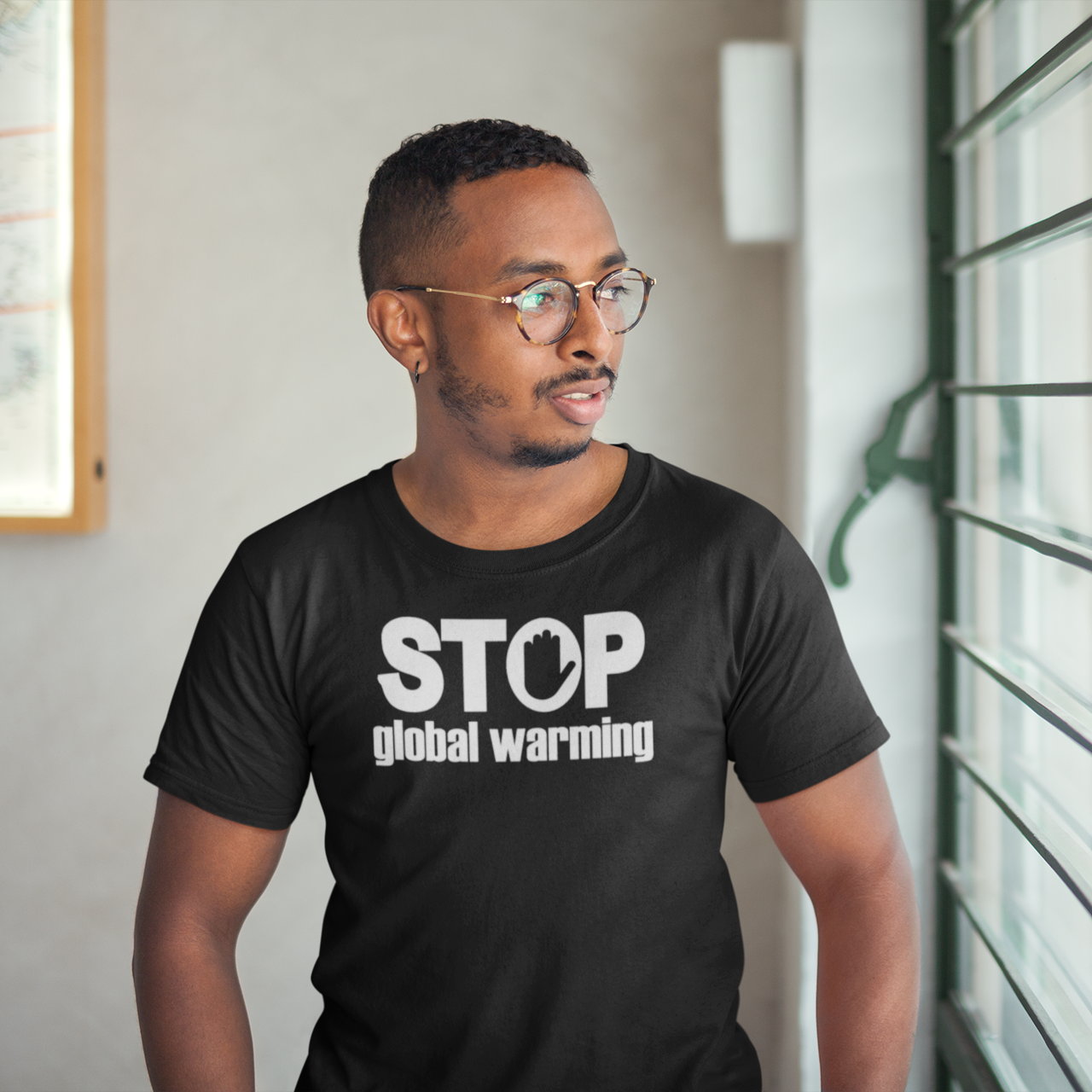 'Stop global warming' volwassene shirt