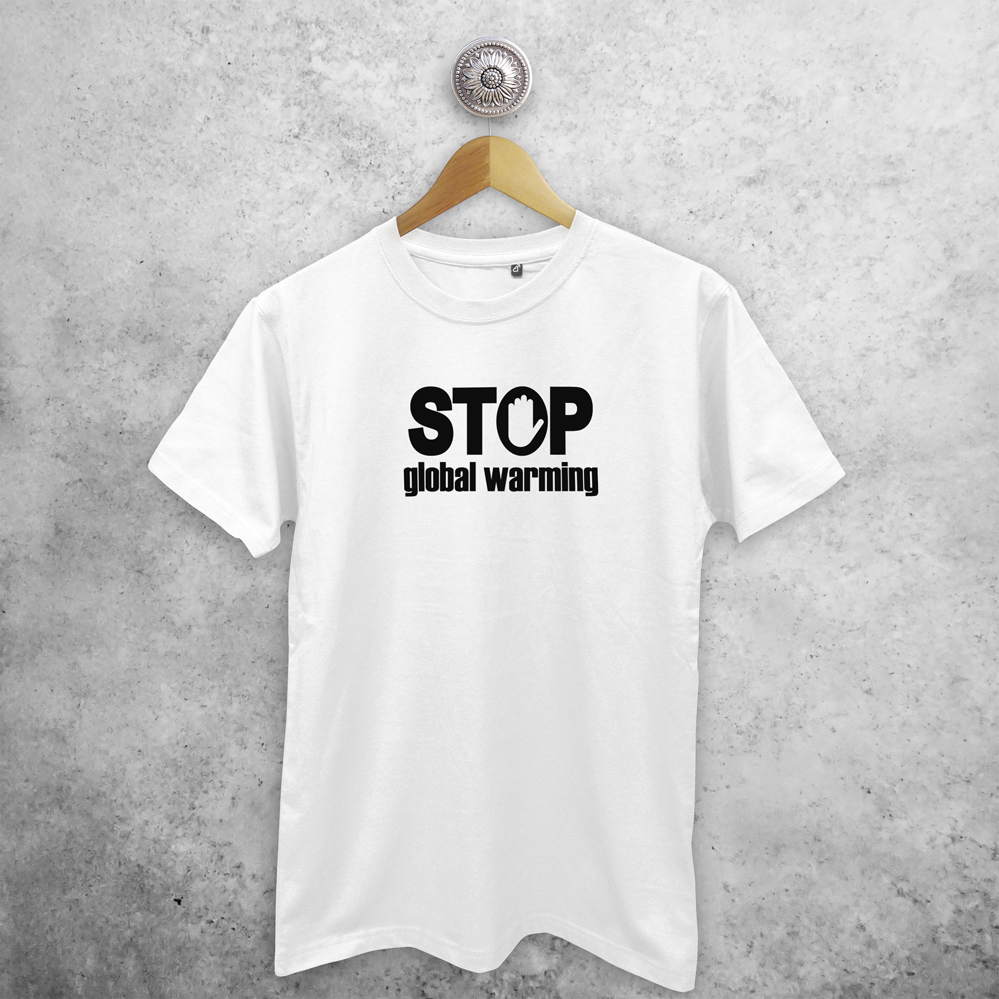 'Stop global warming' volwassene shirt