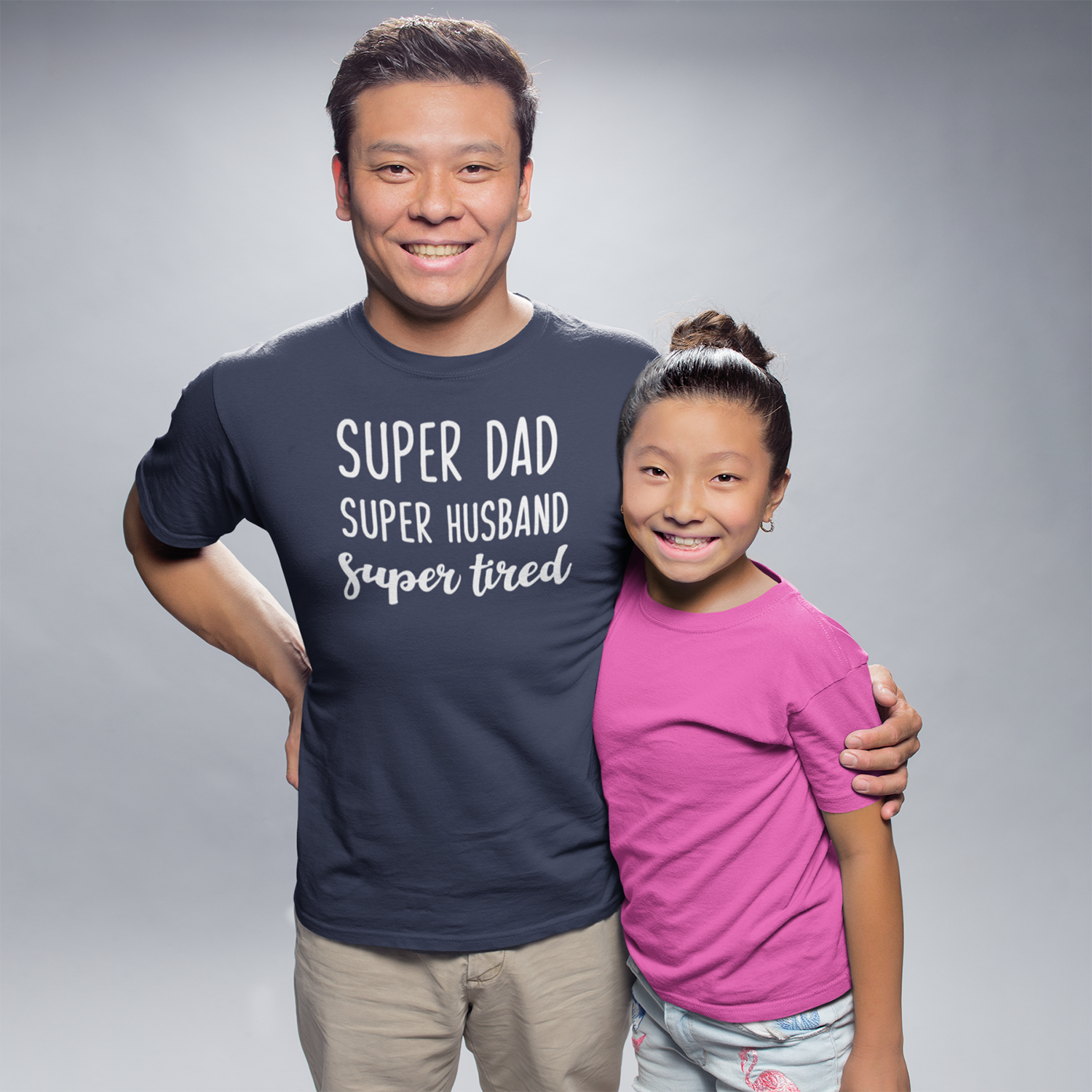 'Super dad / Super husband / Super tired' volwassene shirt