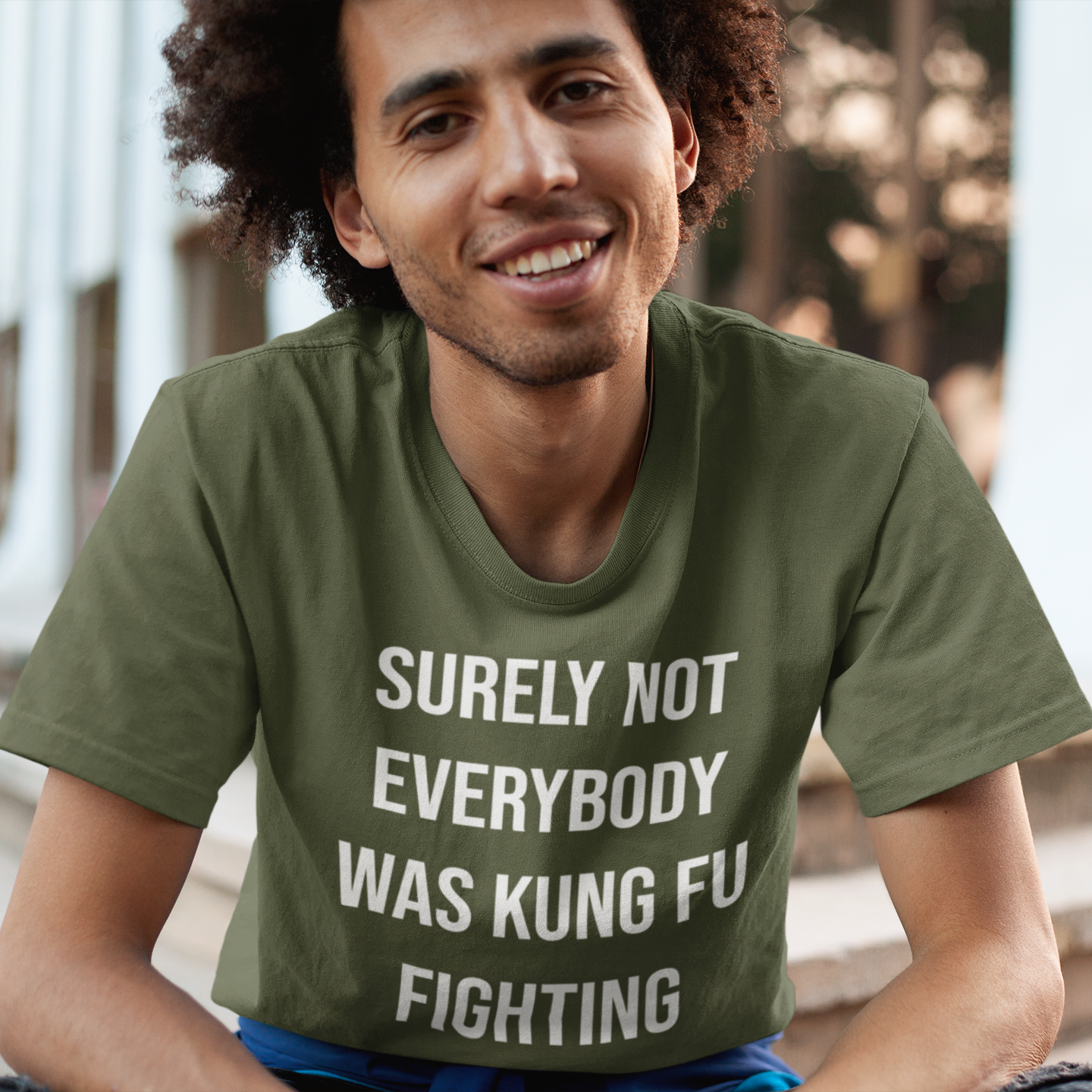 'Surely not everybody was kung fu fighting' volwassene shirt