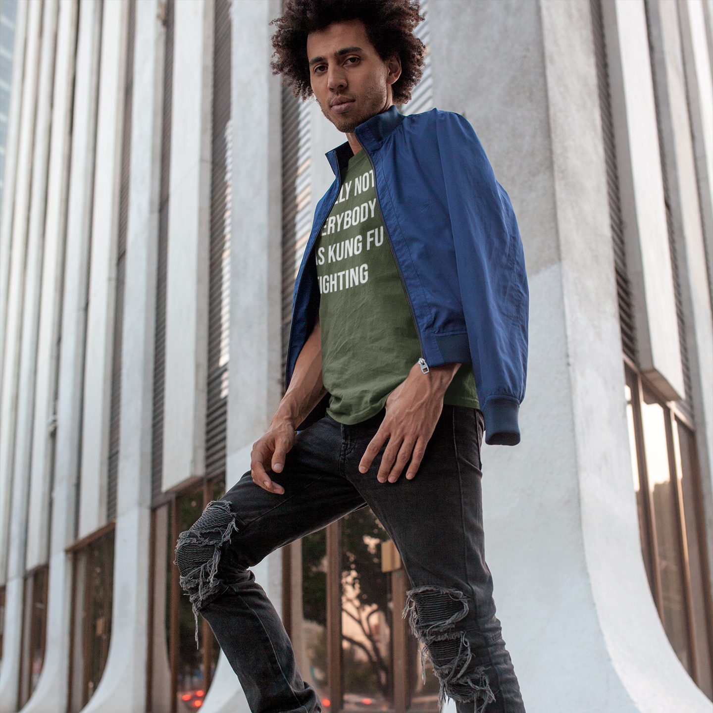 'Surely not everybody was kung fu fighting' volwassene shirt