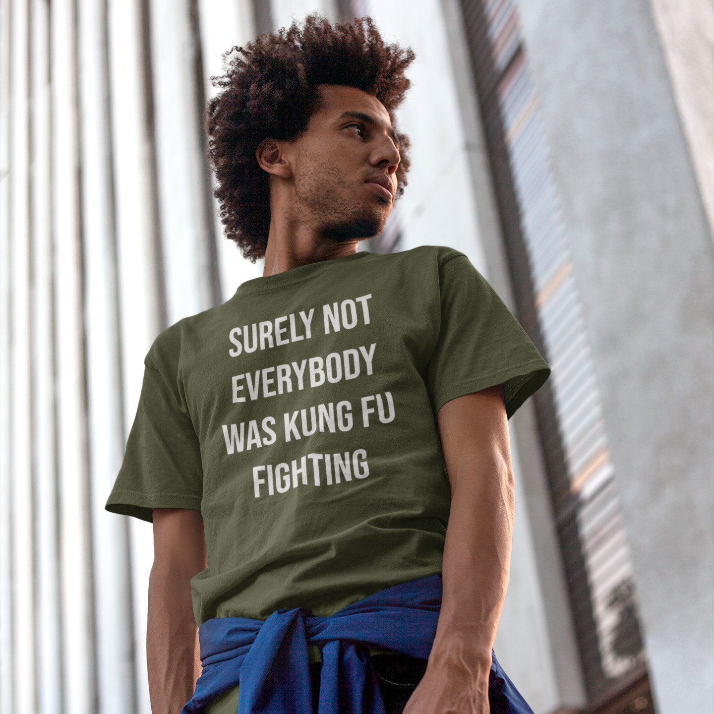 'Surely not everybody was kung fu fighting' volwassene shirt