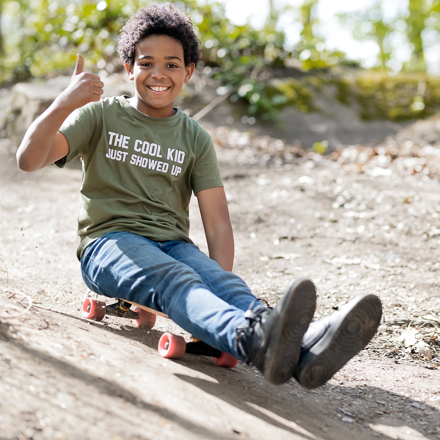 'The cool kid just showed up' kind shirt met korte mouwen