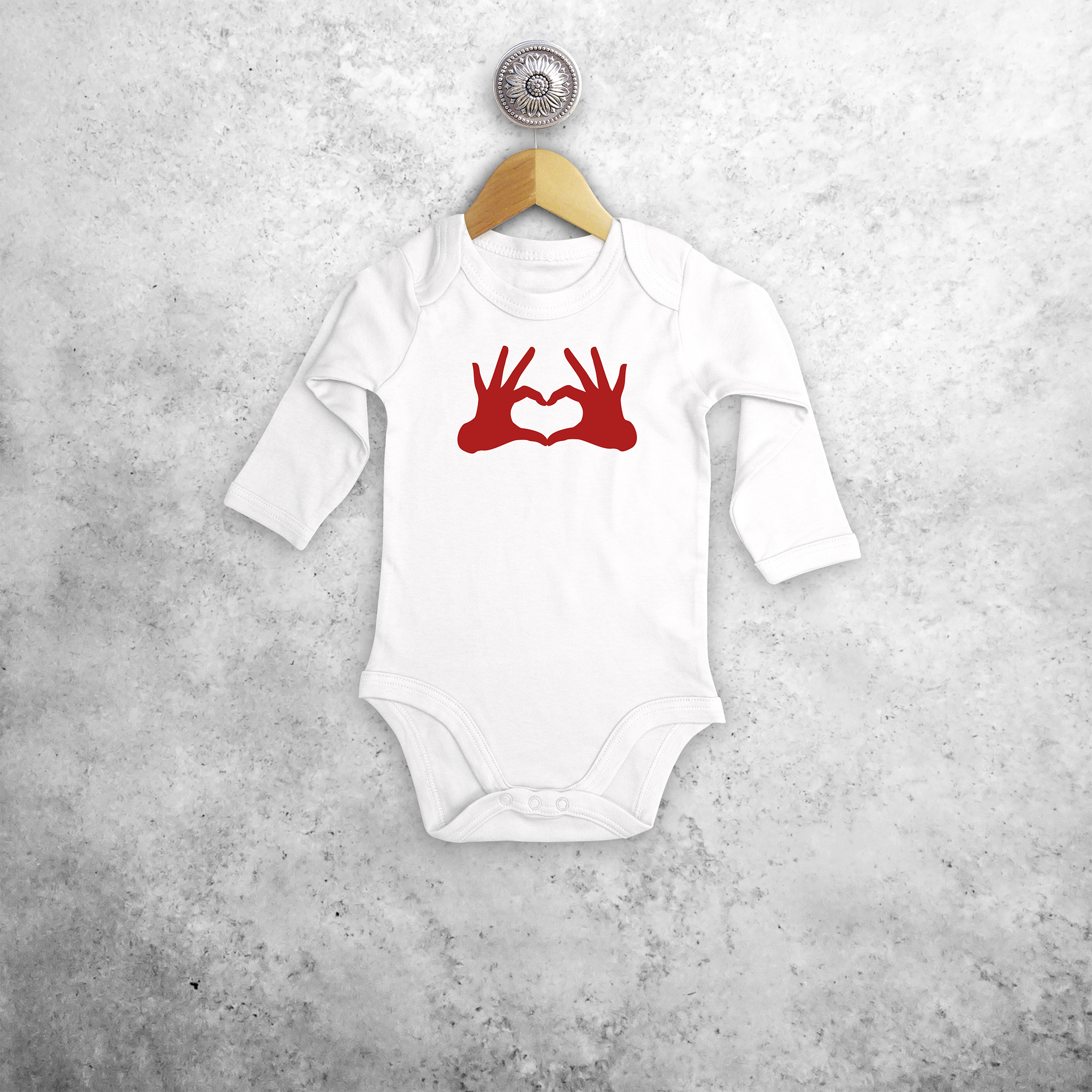 Heart hands baby longsleeve bodysuit