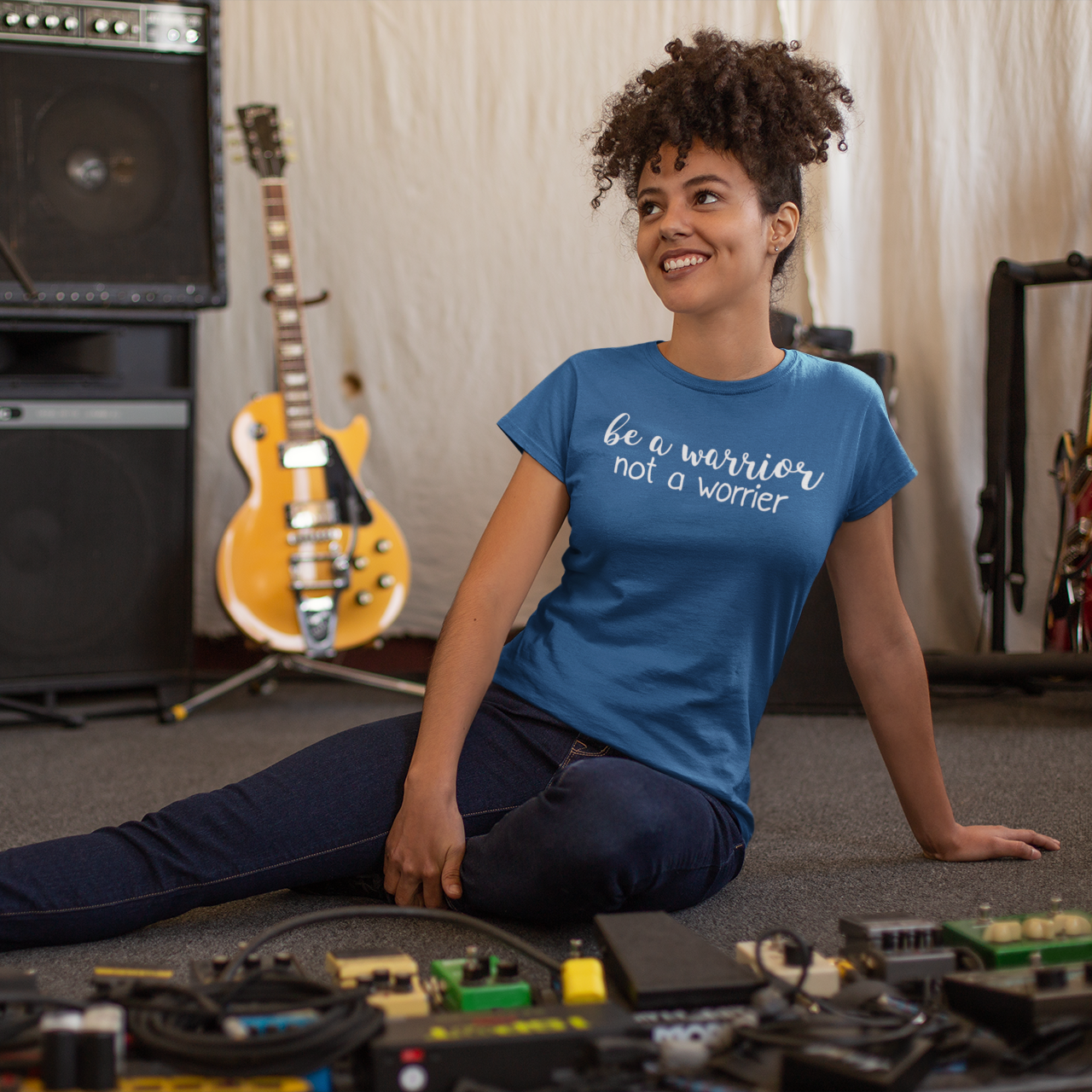 'Be a warrior, not a worrier' volwassene shirt