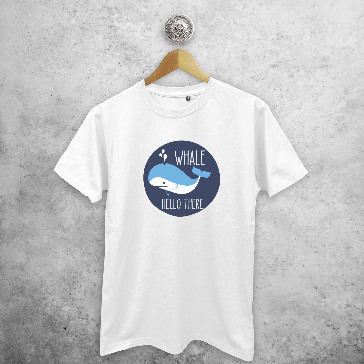 Whale hello there' volwassene shirt