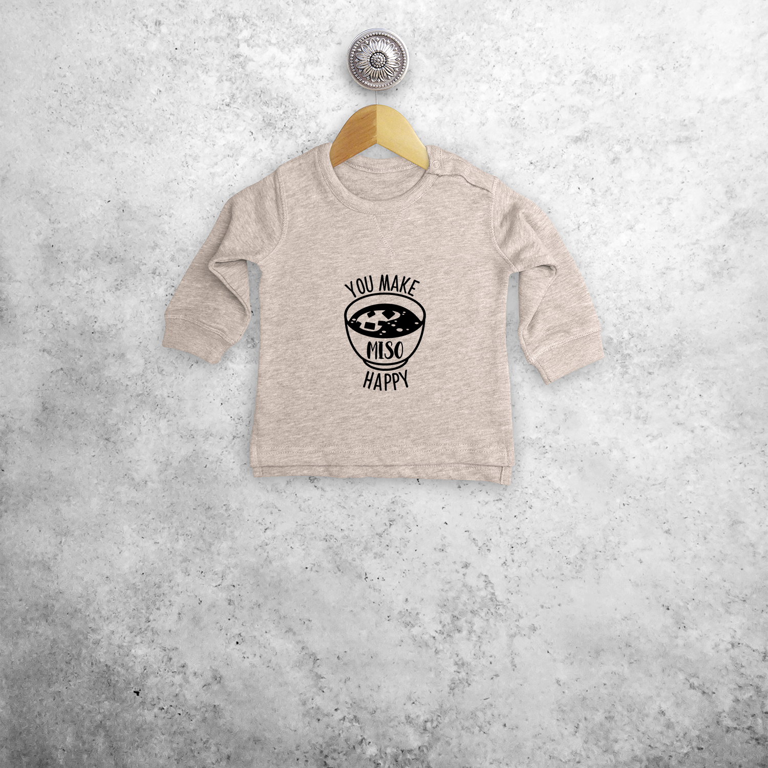 You make miso happy' baby trui