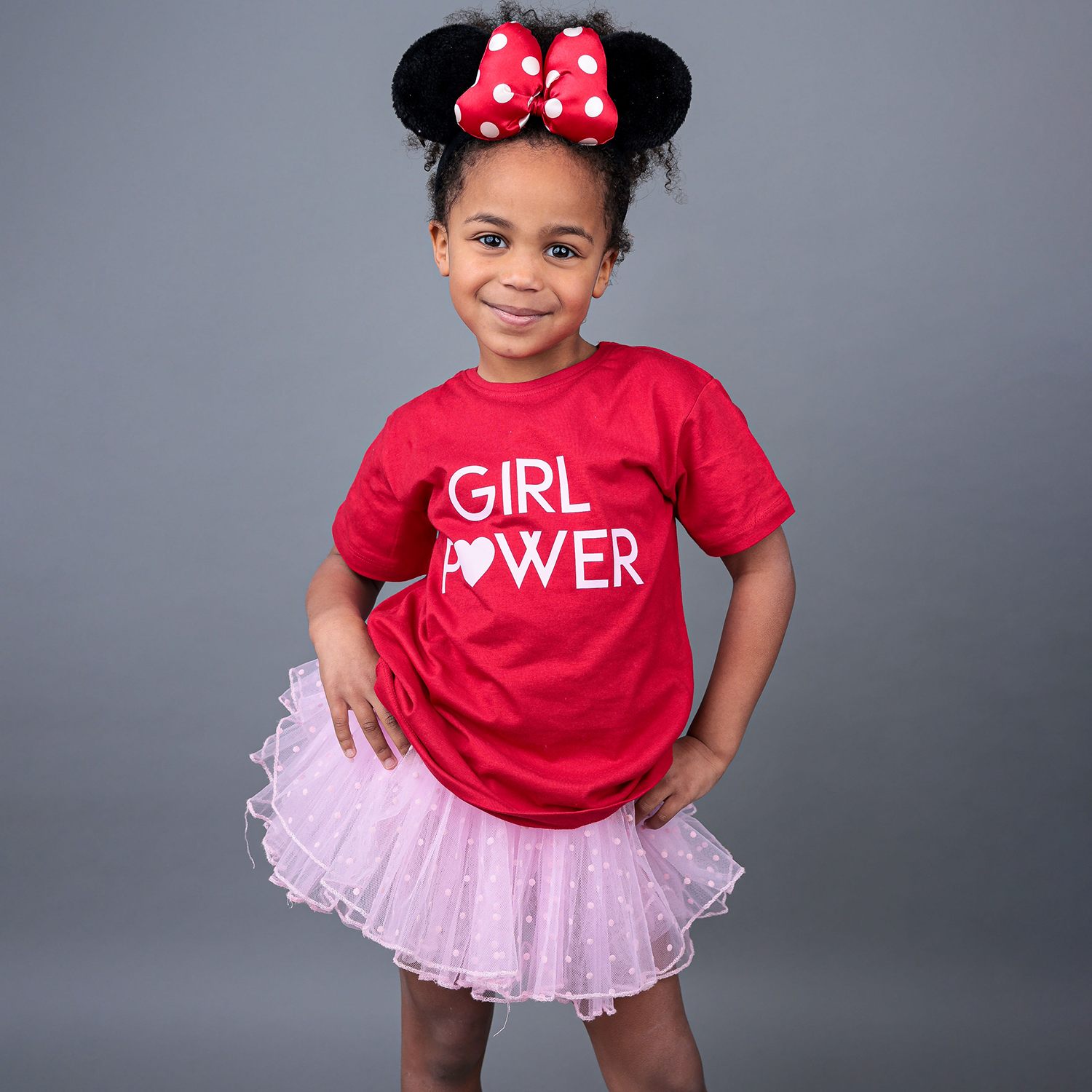 'Girl power' kids shortsleeve shirt
