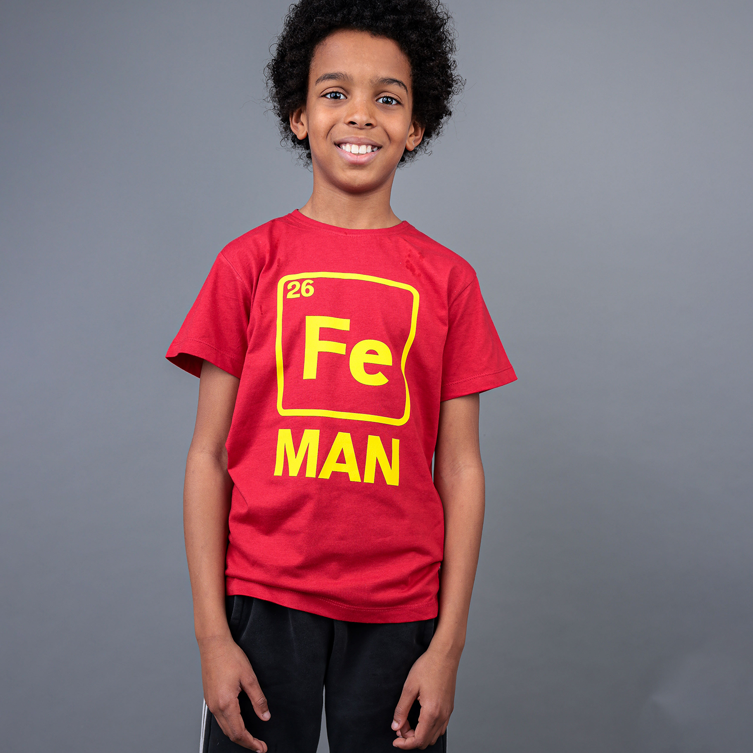 'Fe man' kids shortsleeve shirt