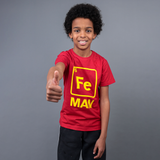 'Fe man' kids shortsleeve shirt